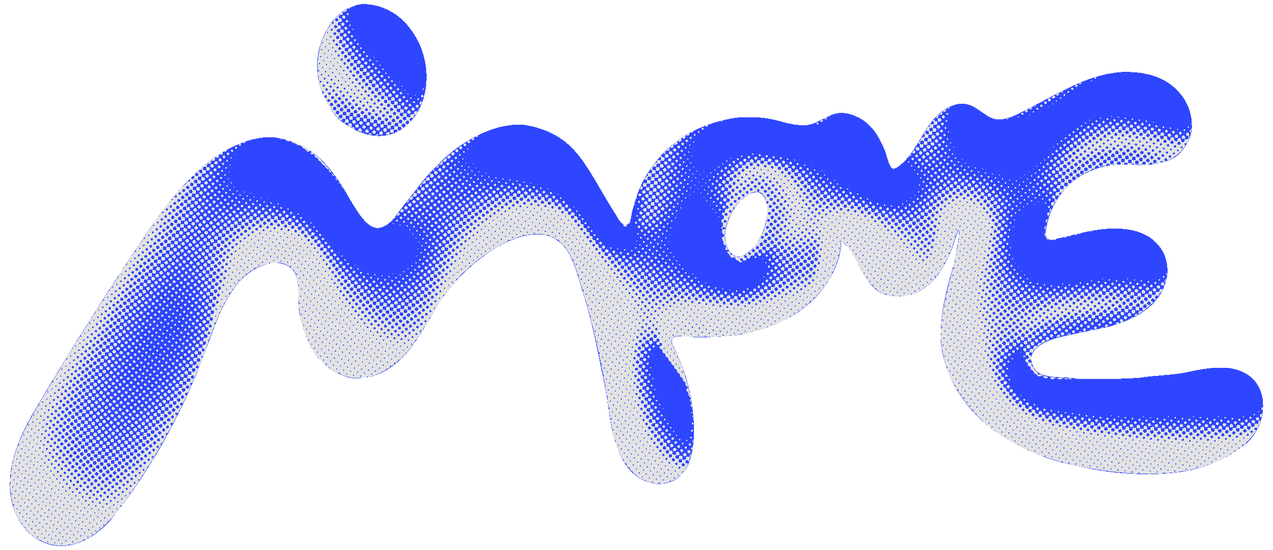 The word "hope" written in stylized cursive with a dotted blue pattern on a black background.