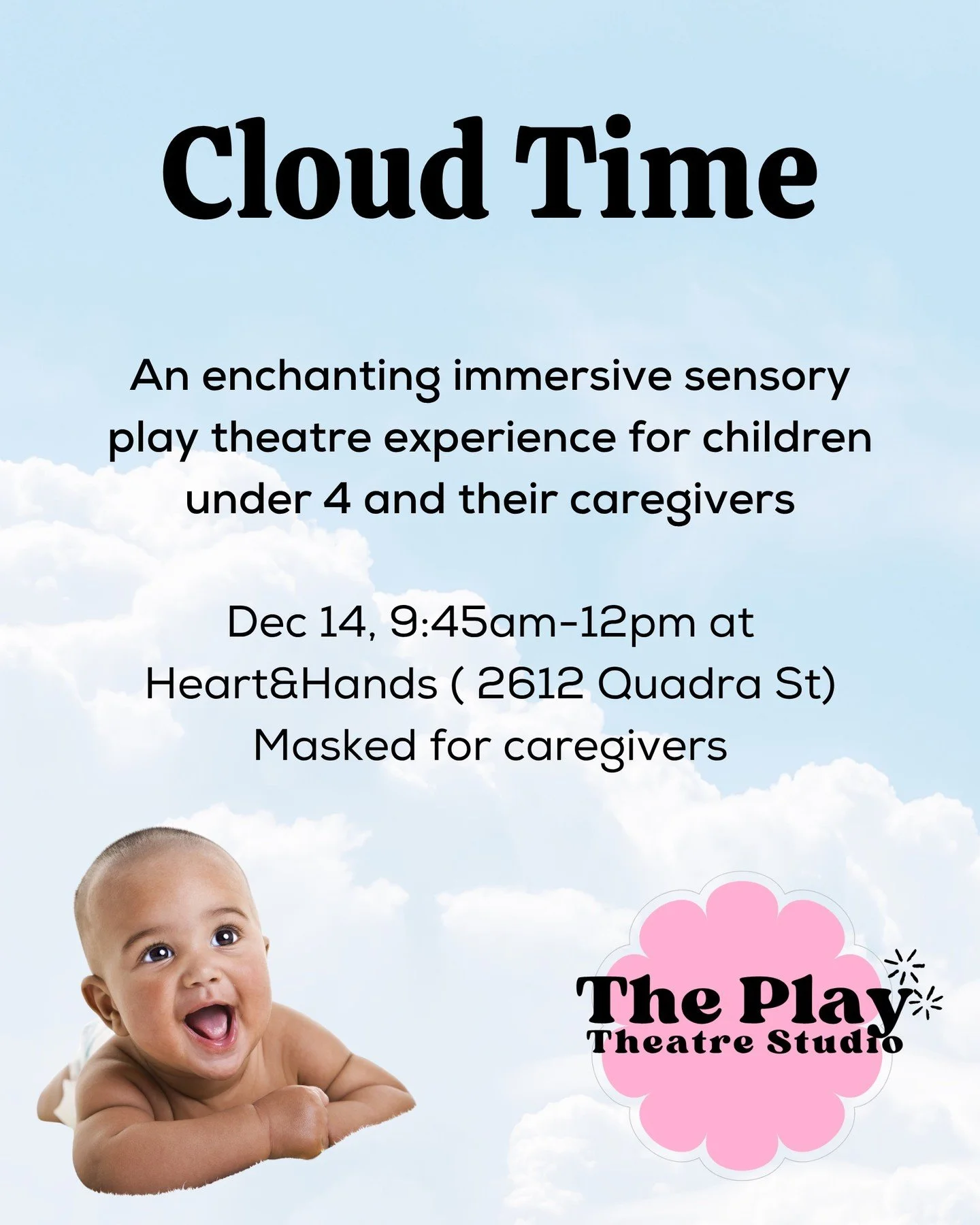 Hey young families of Victoria, it's Cloud Time! ☁️🐣 For children aged 4 and under and their caregivers, Cloud Time is is an enchanting and restorative sensory playspace featuring performances and story time under the dreamy clouds at Heart&amp;Hand