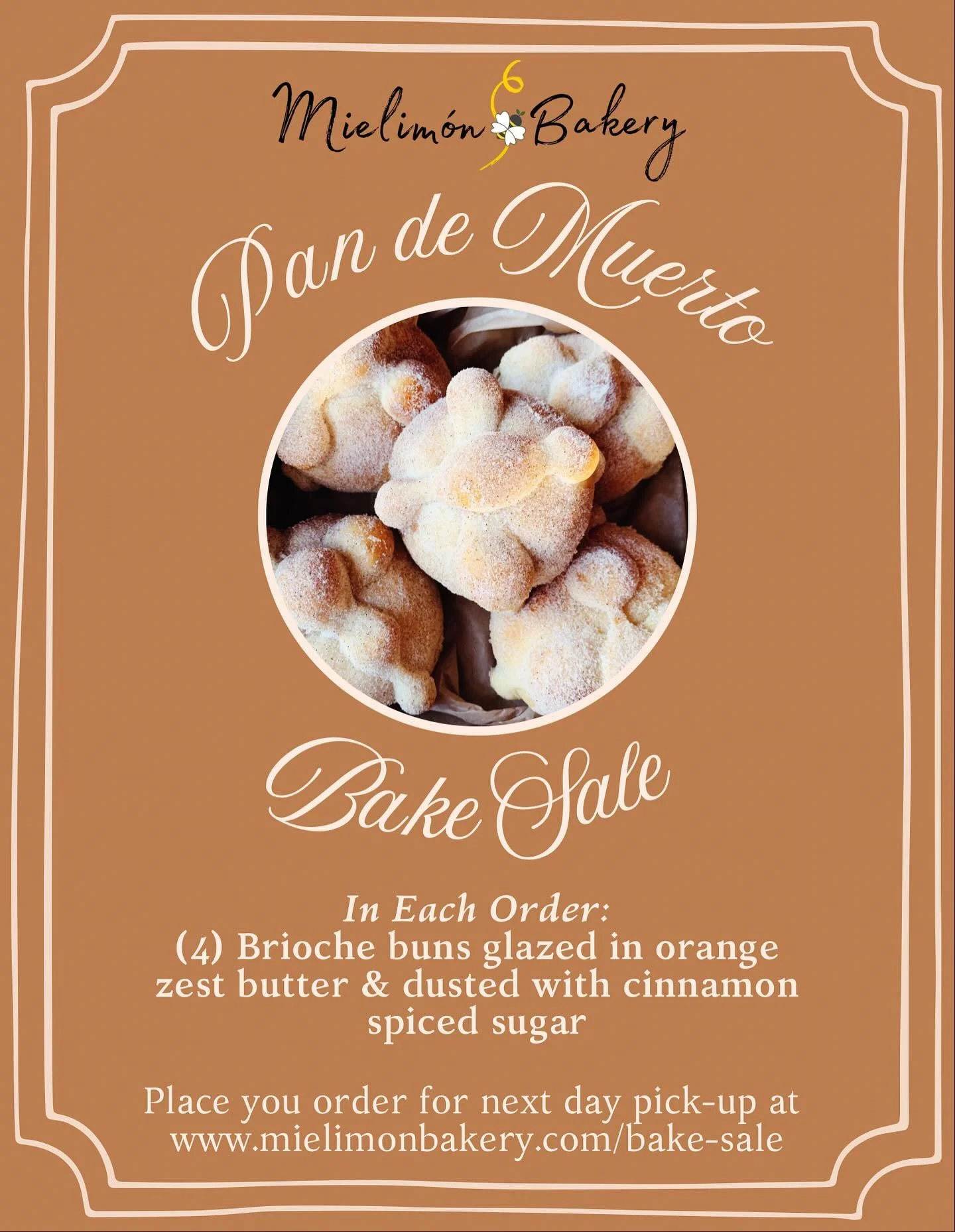 🏵️ Pan de Muerto available for pick up starting tomorrow! Happening from Oct 22- Nov 1st. 

For the past five years it&rsquo;s become a tradition for me to share our pan de muerto with my community, and now I get to do it in a different part of town