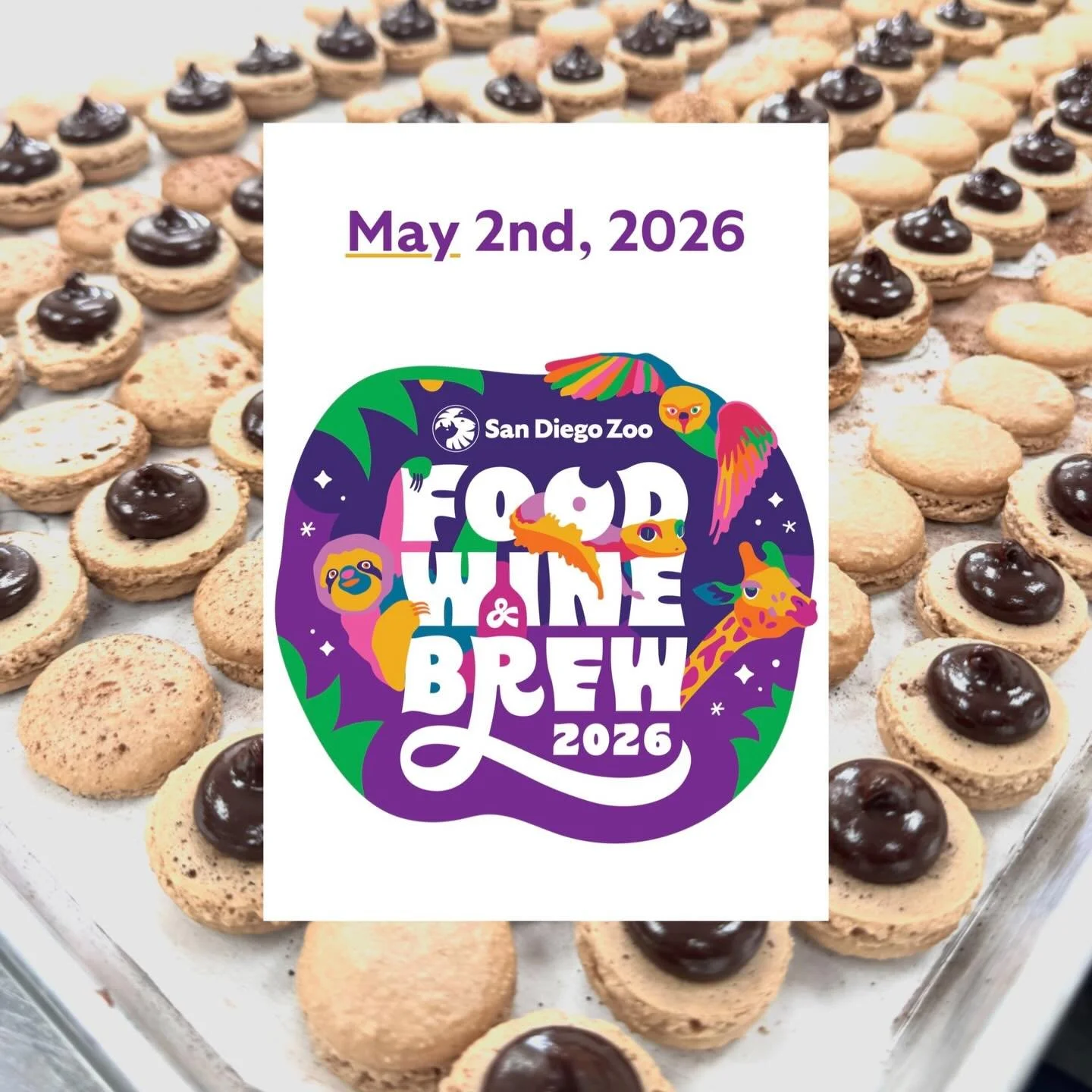🐨This Saturday May 2nd we will be C L O S E D and at the @sandiegozoo &lsquo;s Food, Wine &amp; Brew event tomorrow! 

🐵We are so excited to be a part of this event and bring our pastries to a very special place that this San Diegan has been visiti