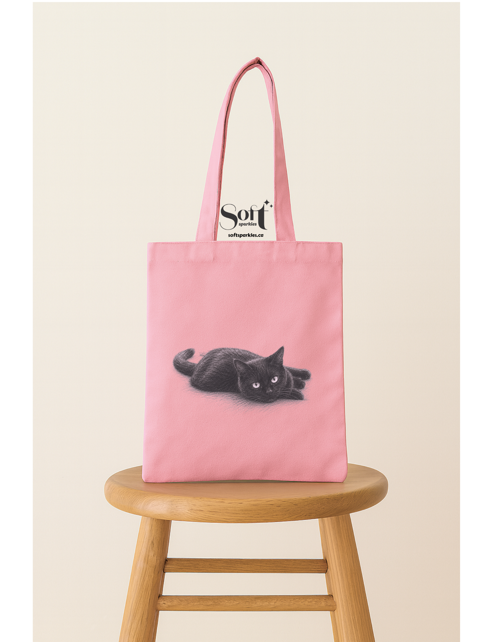 Custom Timeless Cat Pink Tote Bag