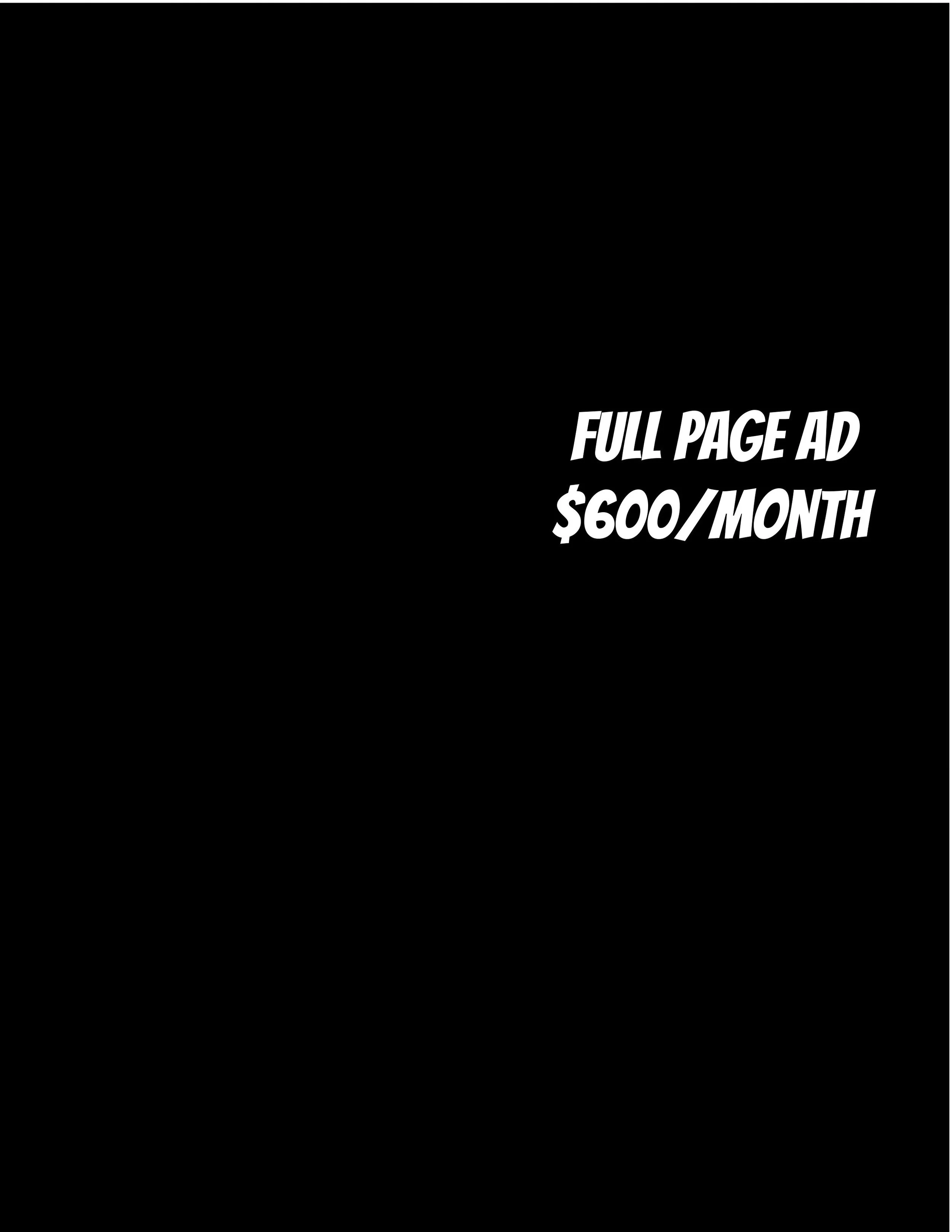 Underground Sound Ad Full Page