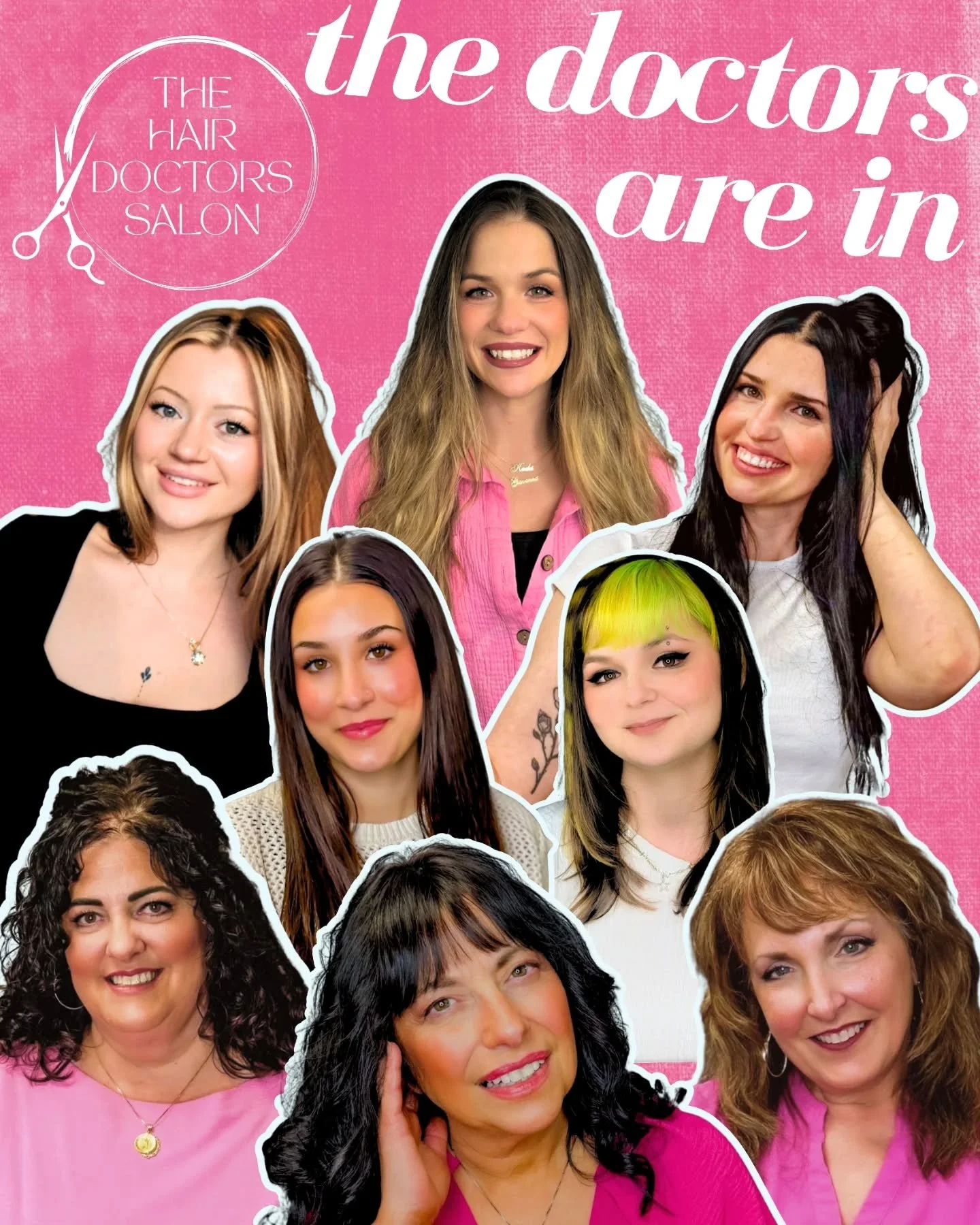 2026 marks 30 years of the Hair Doctors Salon so allow us to reintroduce ourselves 🩷

We're a dream team with over 100 years of hair styling experience between us. Cuts, color, highlights, bridal, specialty treatments, facials, &amp; more - we do it