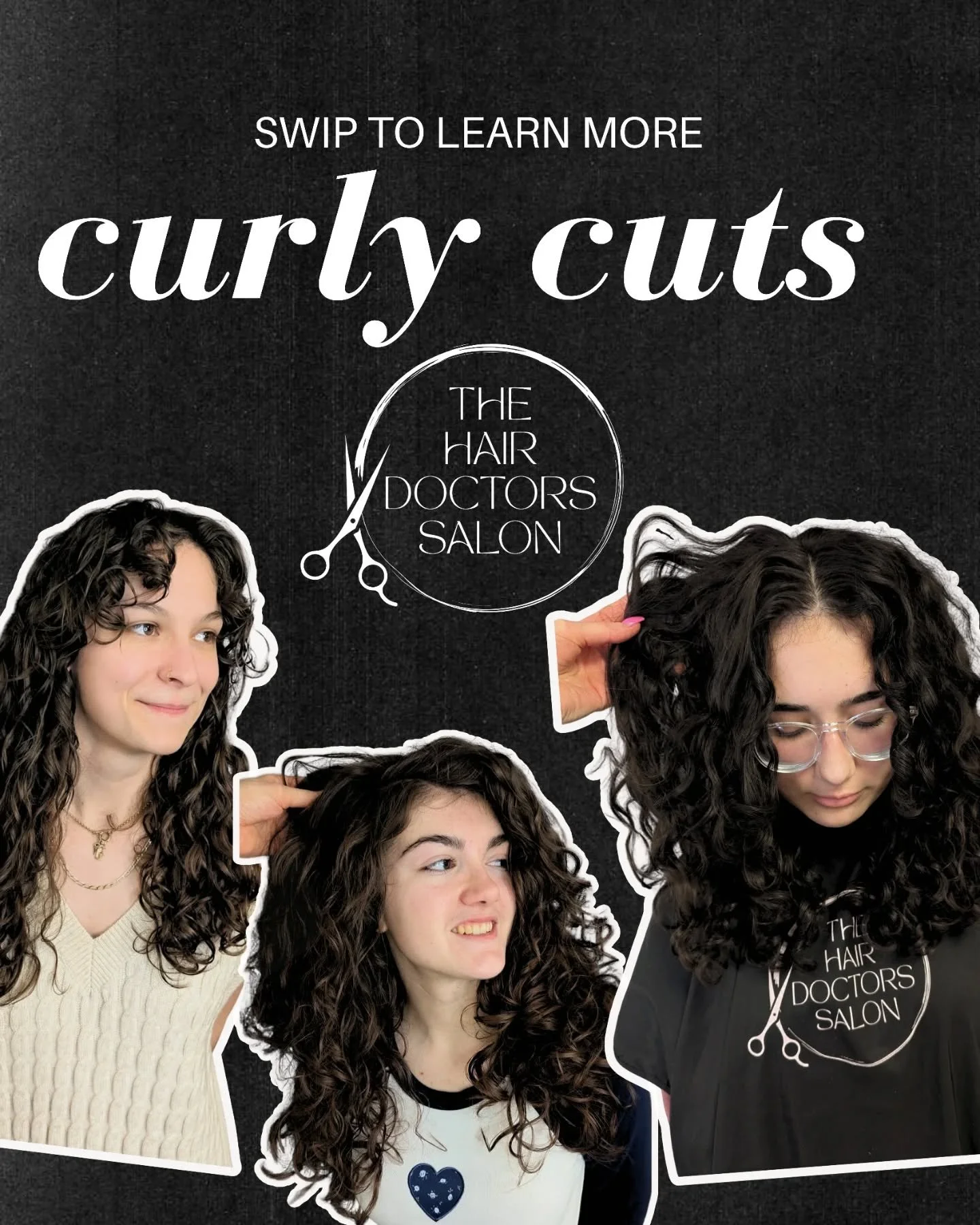 When we say curly hair expert, we mean it ➰ Kimeko is our in-house Curls Expert who spent three years training under Chicago's premier curly hair expert. She learned specialty dry cuts for wavy and curly hair, curly hair analysis and styling expertis