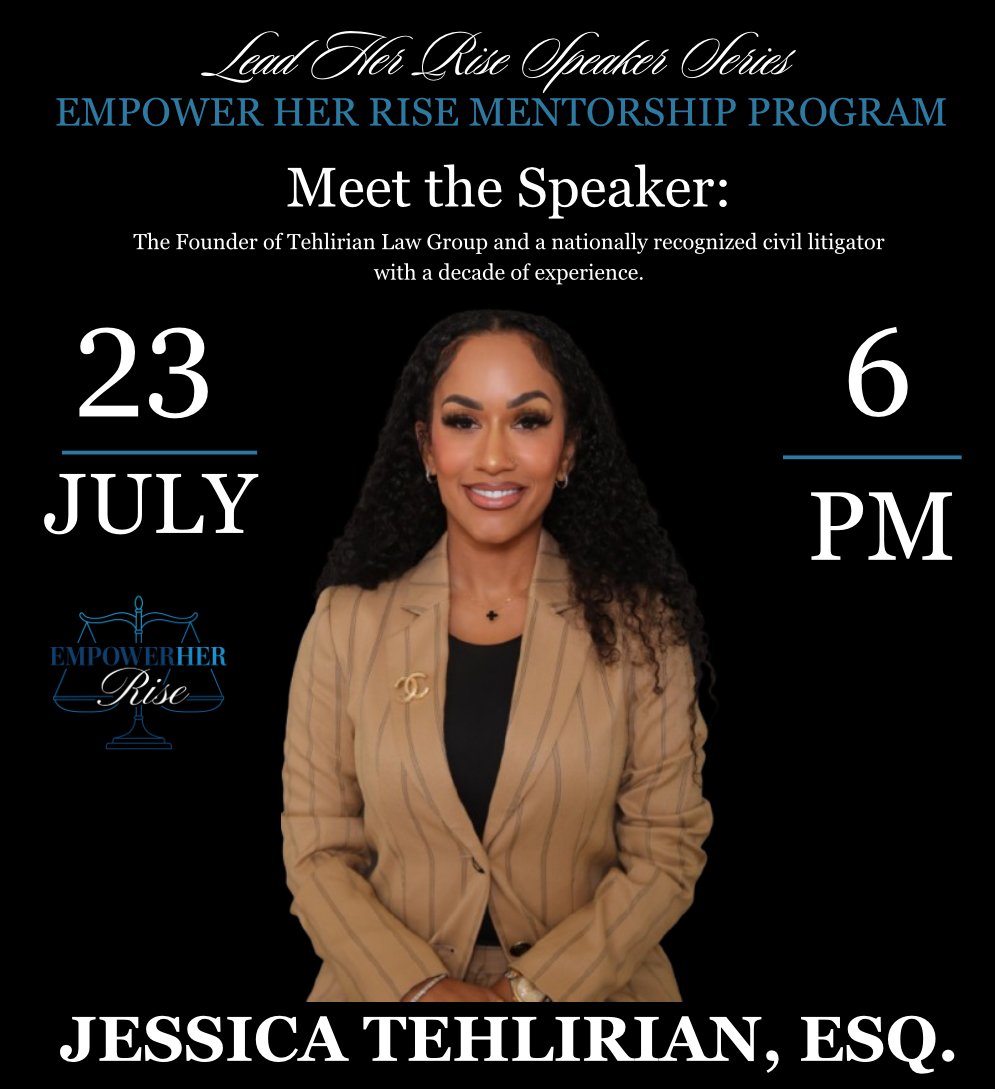 Lead Her Rise Speaker Series: Featuring Jessica Tehlirian, Esq., MBA.