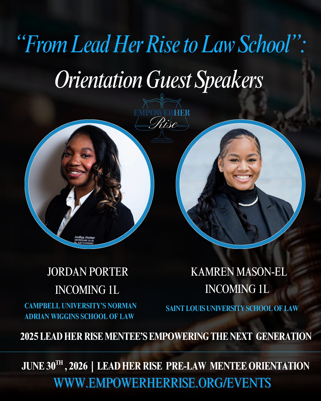 From Lead Her Rise To Law School: Mentee Orientation