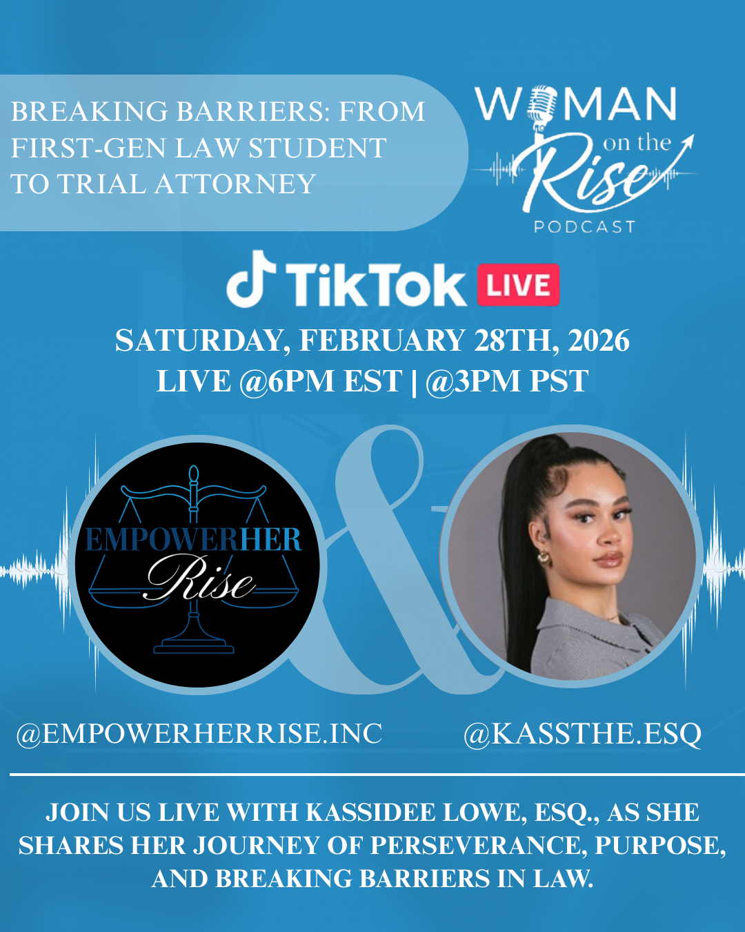 Breaking Barriers &amp; Building Visibility: From First-Gen Law Student to Trial Attorney — Women on the Rise Live