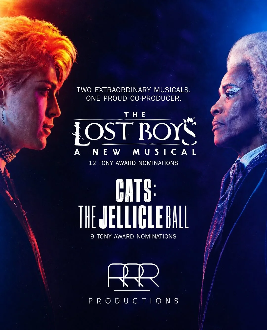 This season, I&rsquo;m incredibly proud to be part of two extraordinary Broadway productions: @lostboysmusical and @catsjellicleball. People have asked how I decide which shows to be a part of. Honestly, these two chose me.⁠
⁠
I fell in love with Bro