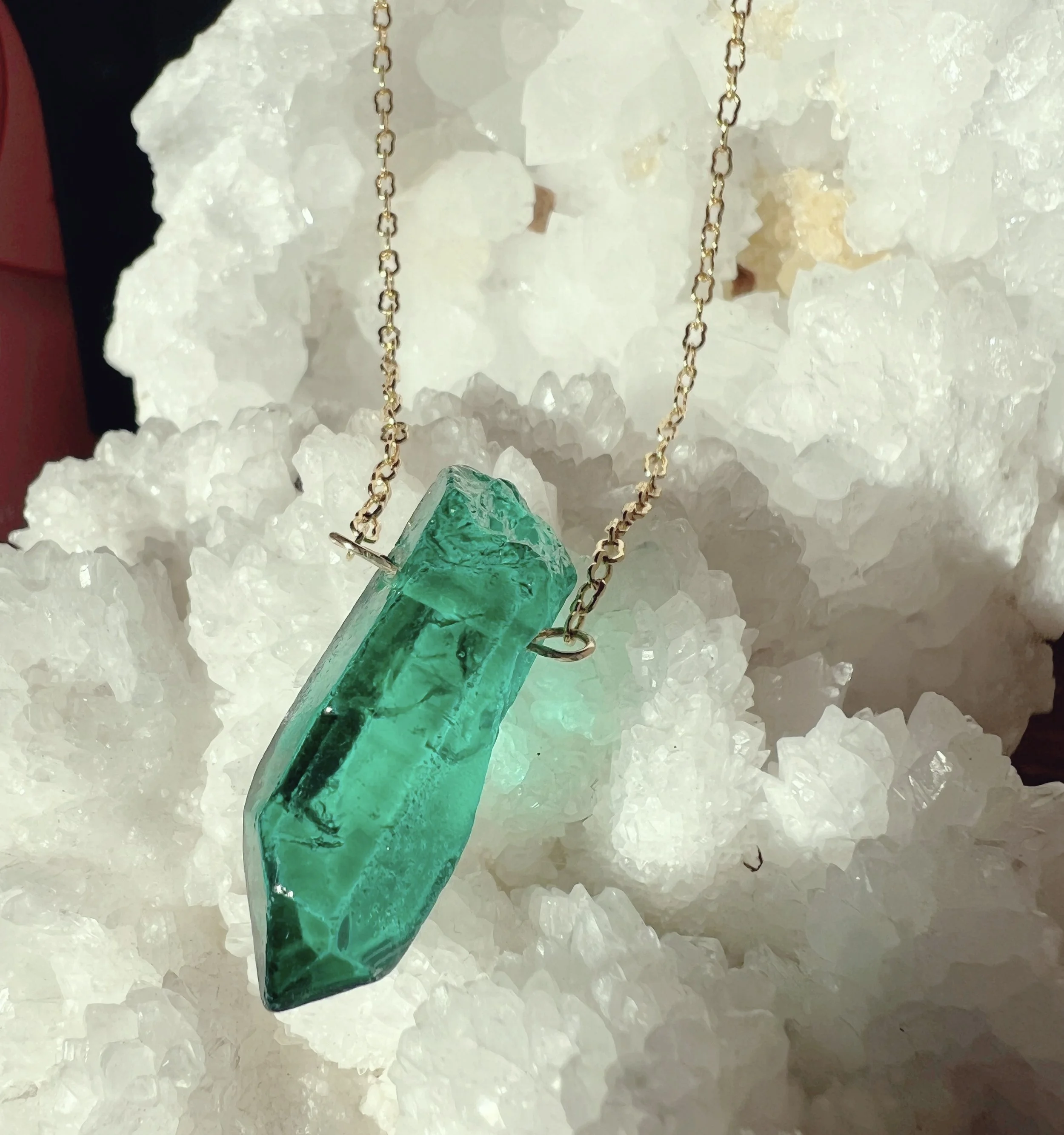 Emerald Forest Quartz Necklace