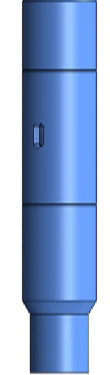 Blue refrigerator with a top freezer and a bottom refrigerator section.