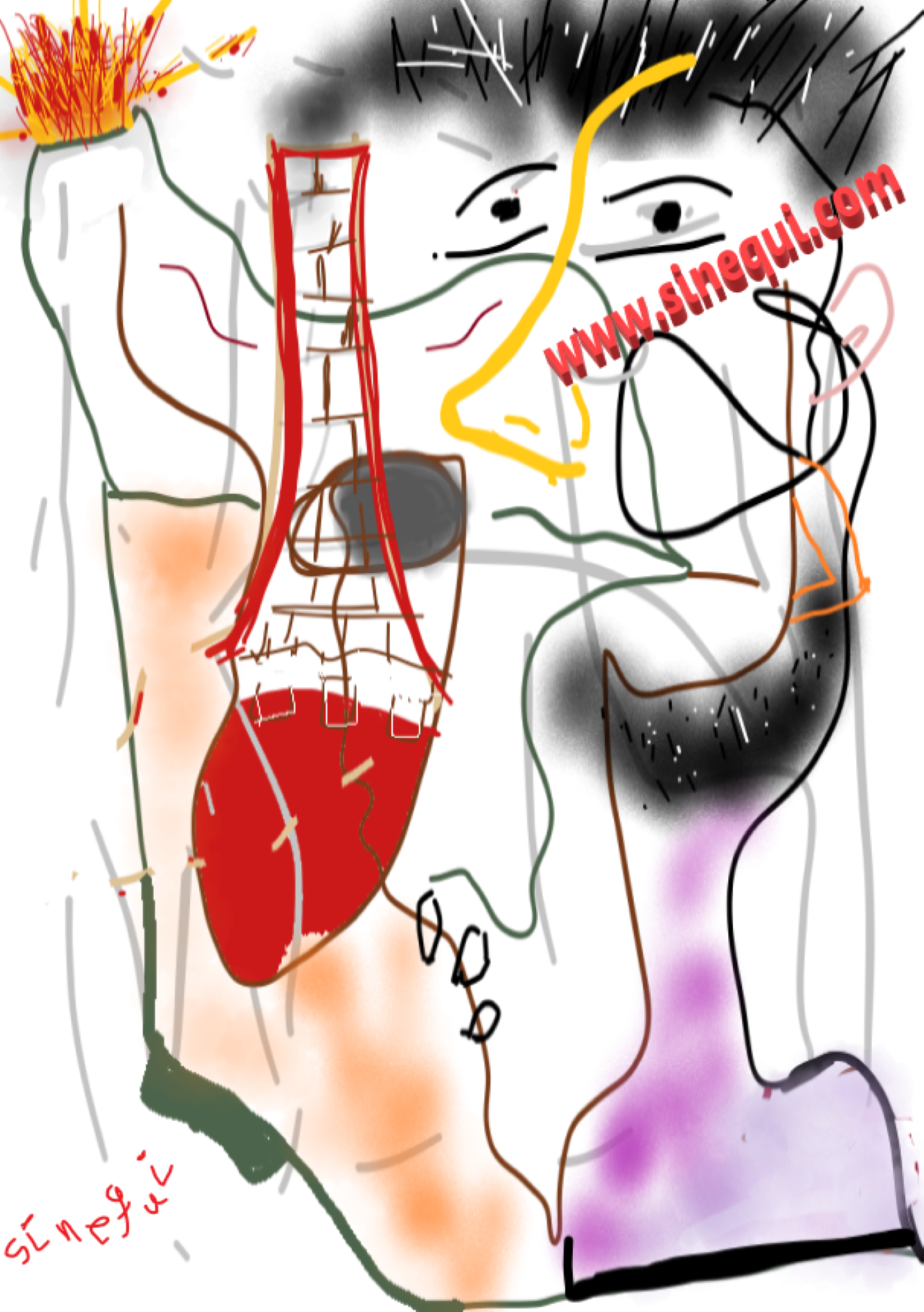 .Retrato de hombre de pelo negro HOMBRE.