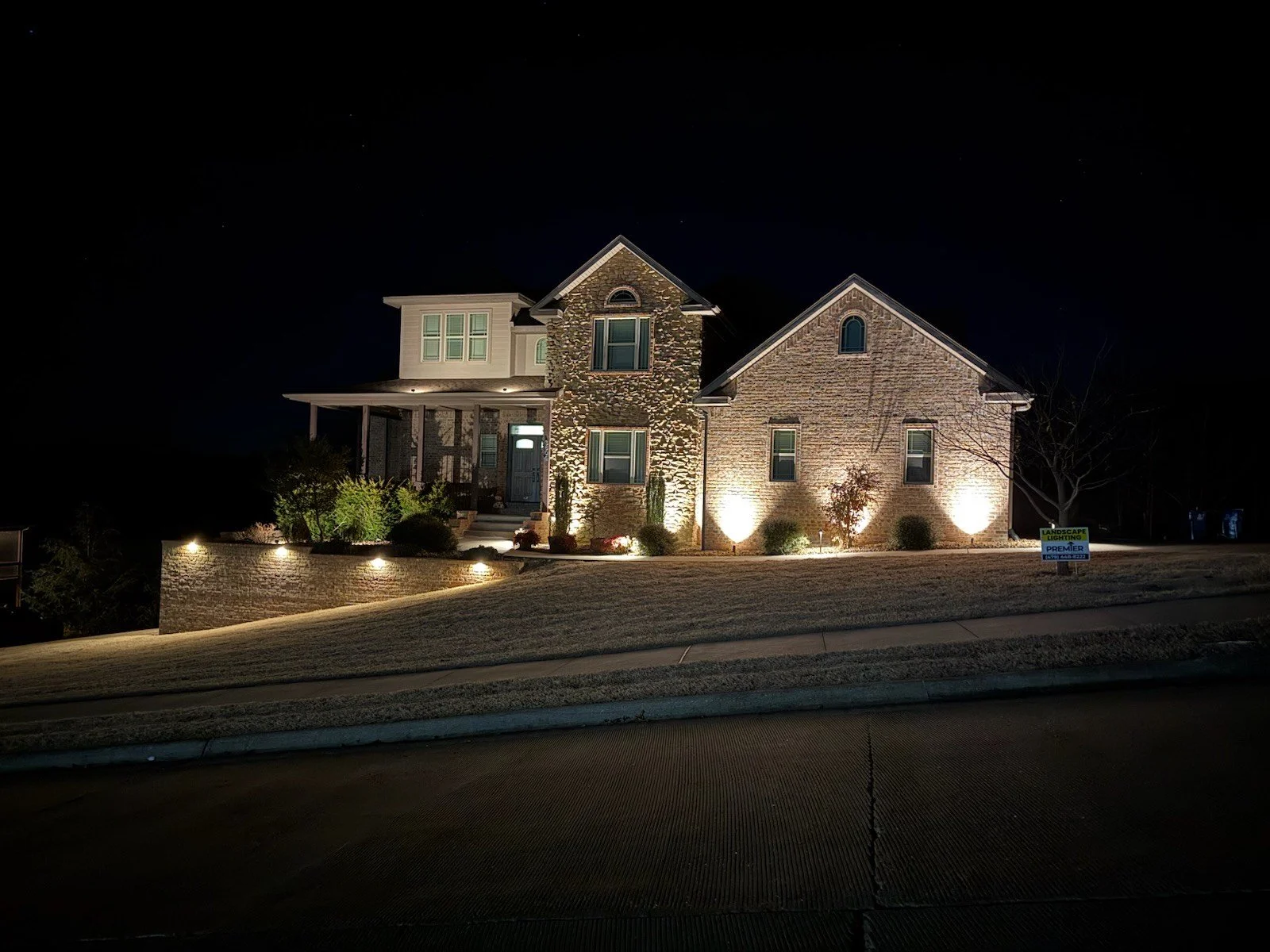 How Outdoor Lighting Enhanced This Creekstone Subdivision Home in Bentonville, AR