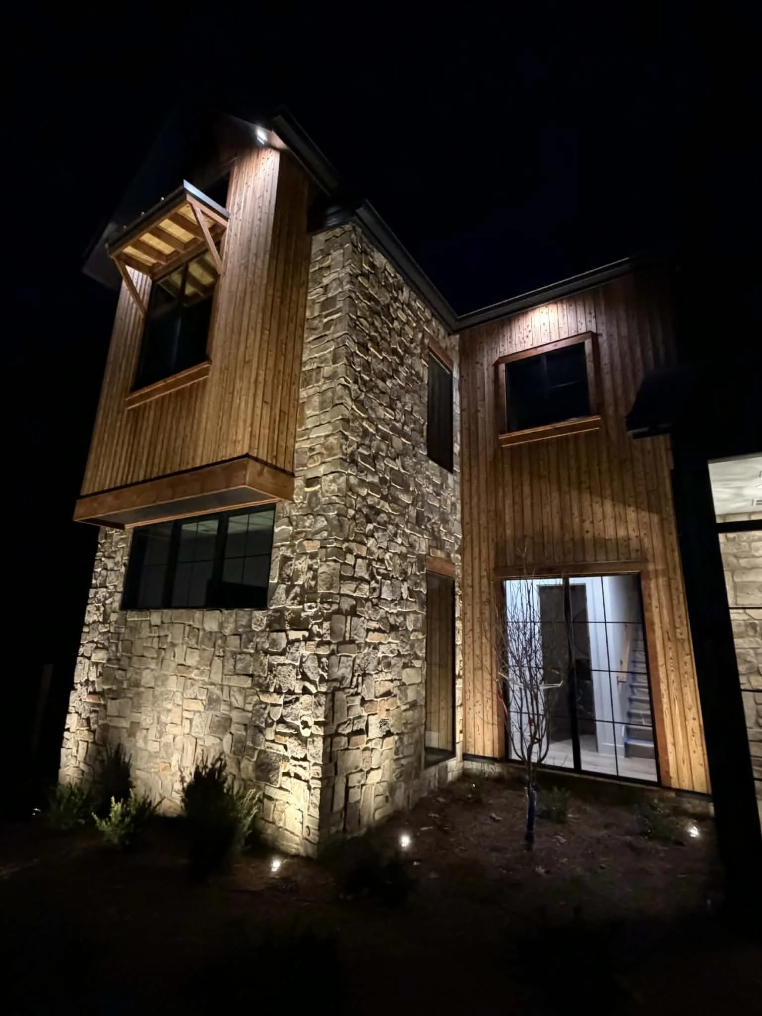 Nighttime Landscape Lighting Demo in Bella Vista, Bentonville and Centerton, AR