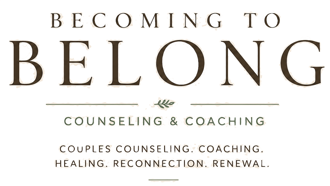 Mindy Jones and David Hull, relationship counselors and coaches at Becoming to Belong Counseling in Katy, Richmond, and Fulshear, Texas