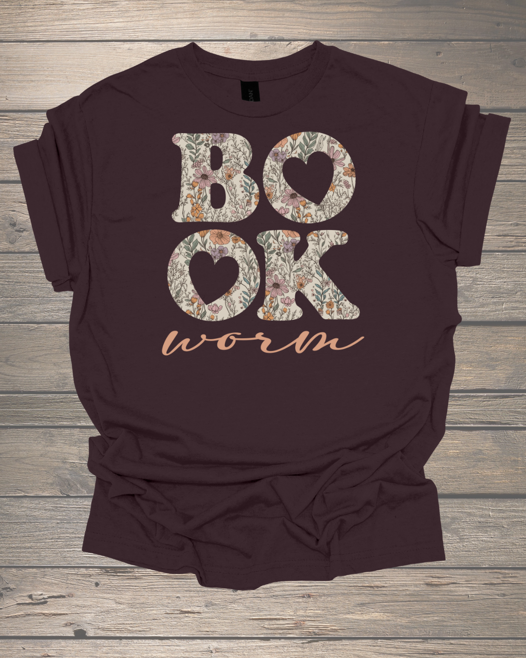 Book Worm Floral Graphic Tee