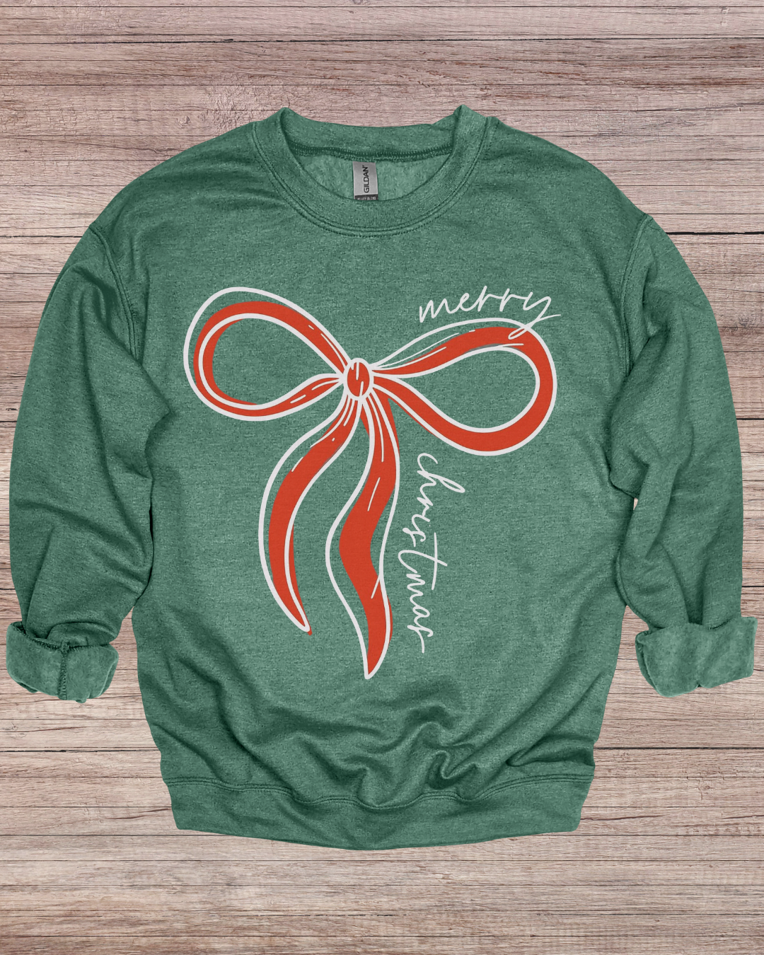 Merry Christmas Bow – Retro Ribbon Holiday Design