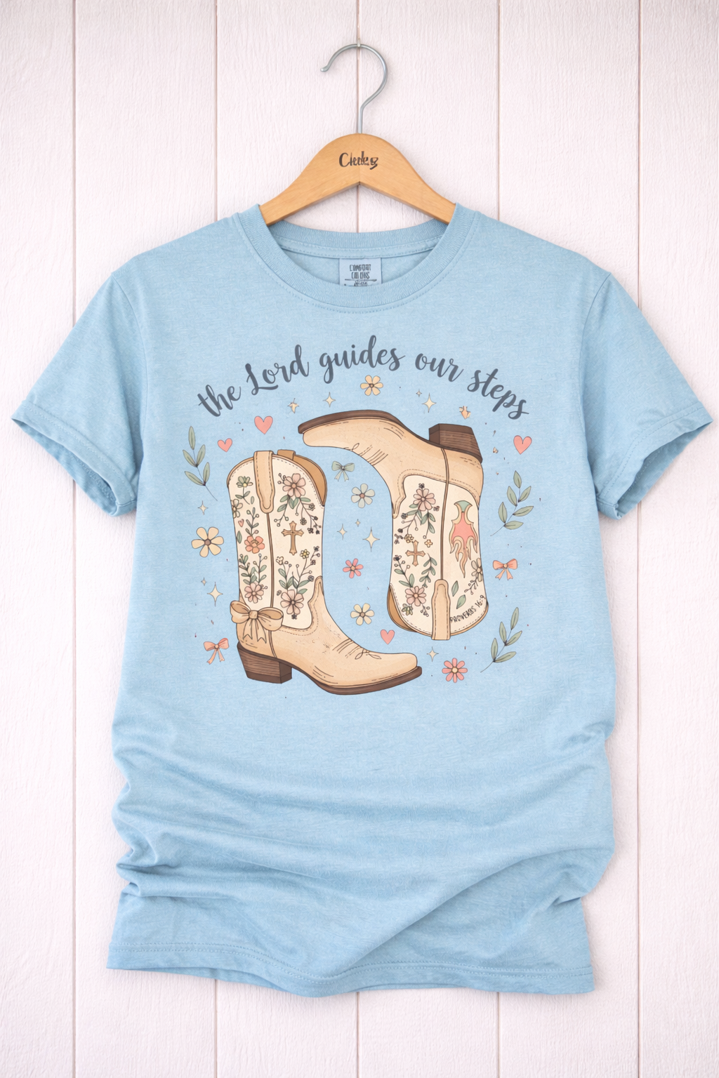 The Lord Guides Our Steps Cowboy Boot Tee