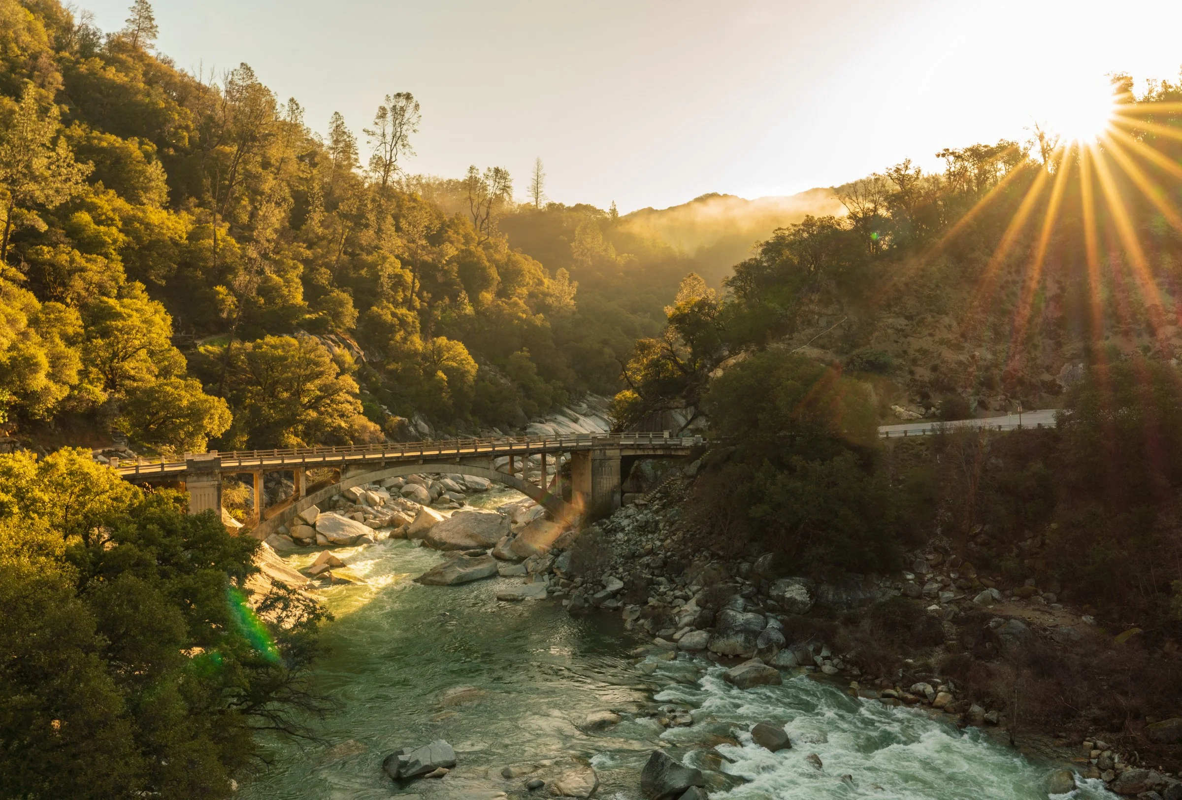Yuba River Sunrise, Easter Morning