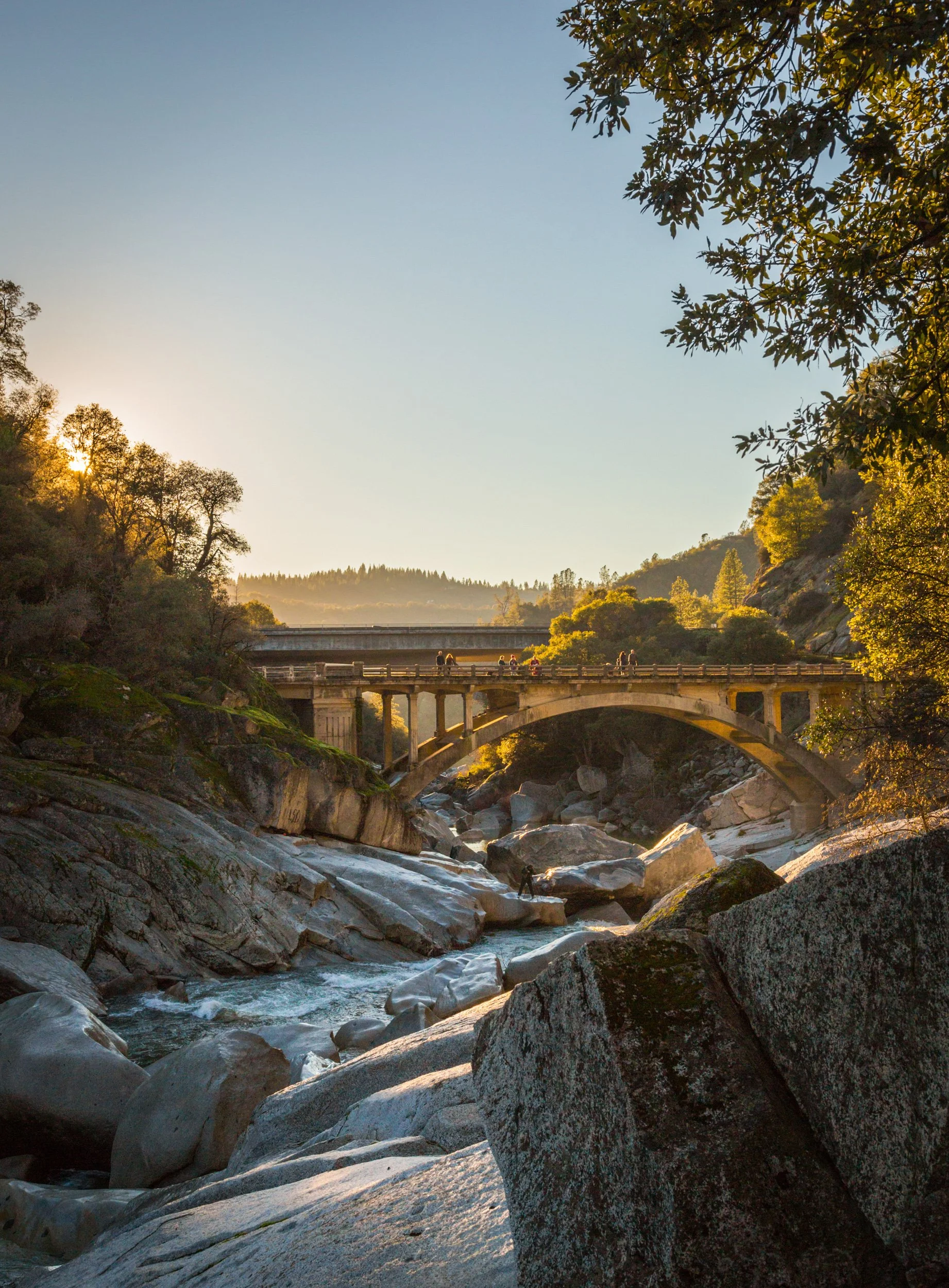 Highway 49 Yuba River Bridge at Sunset