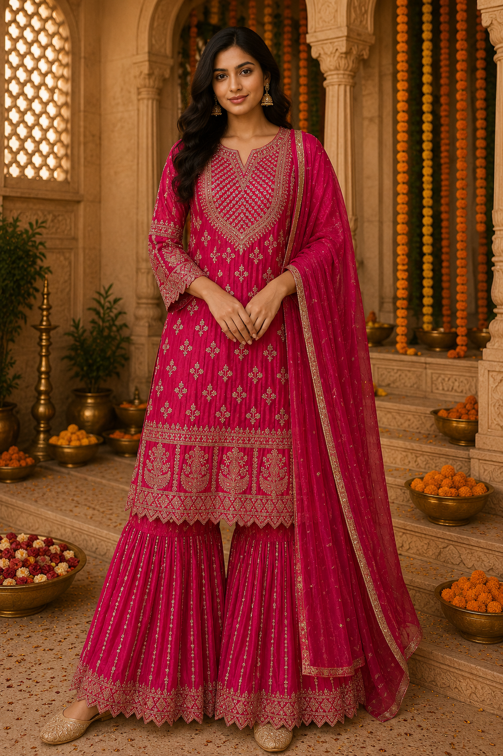 Adda Sharara Suit Size XL (42)