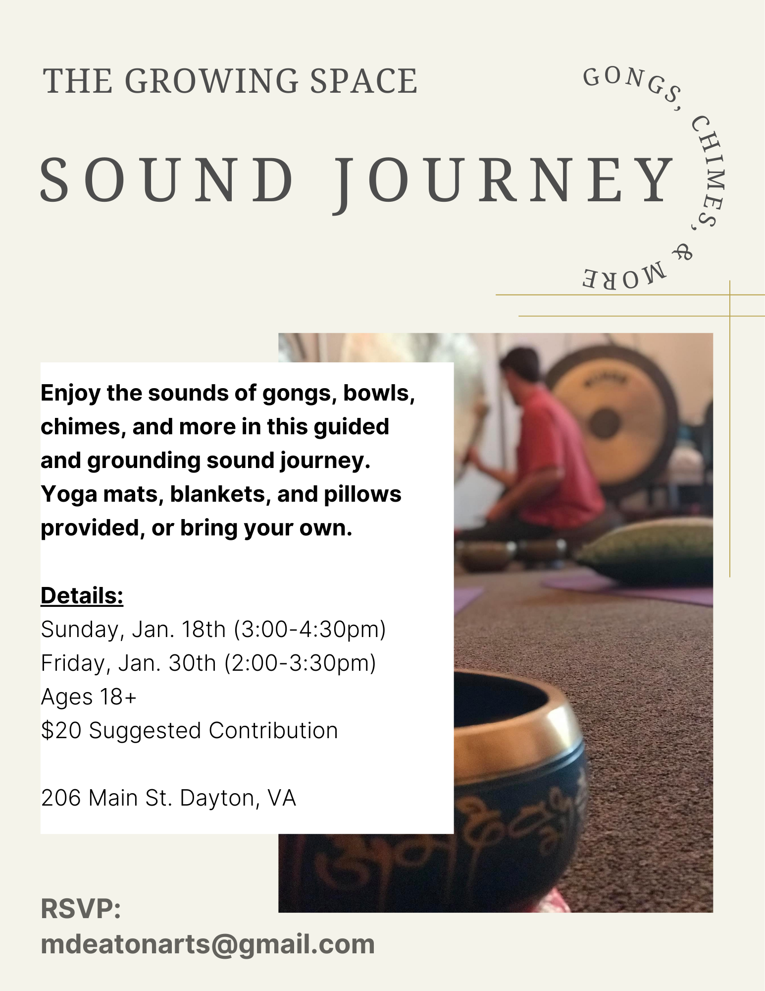 Sound Journey with Gongs, Chimes, & More