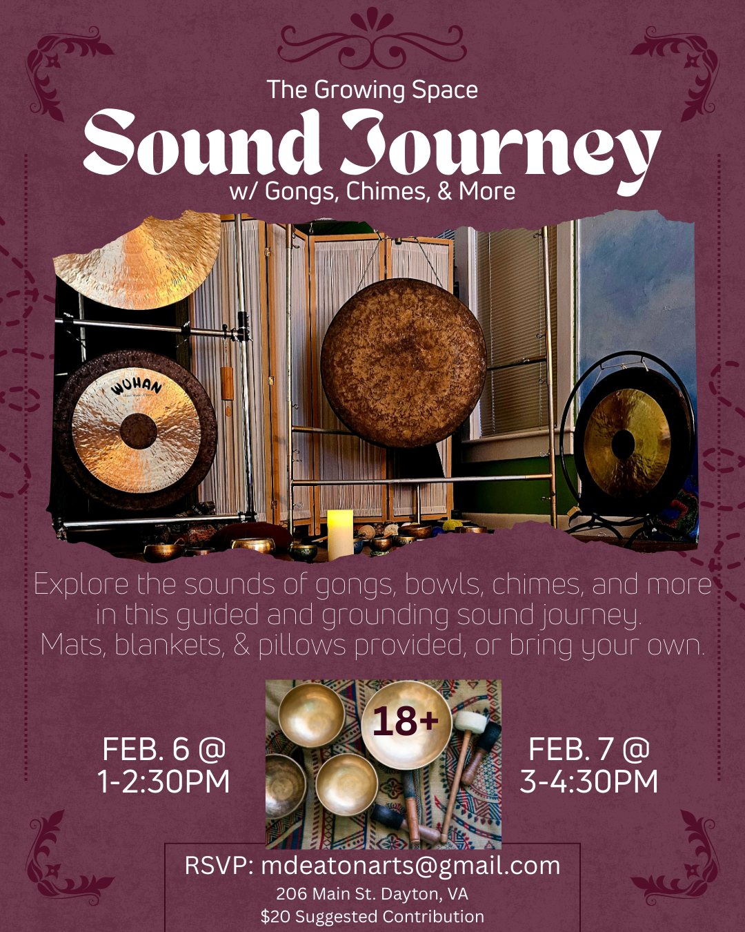 Sound Journey w/ Gongs, Chimes, & Bowls