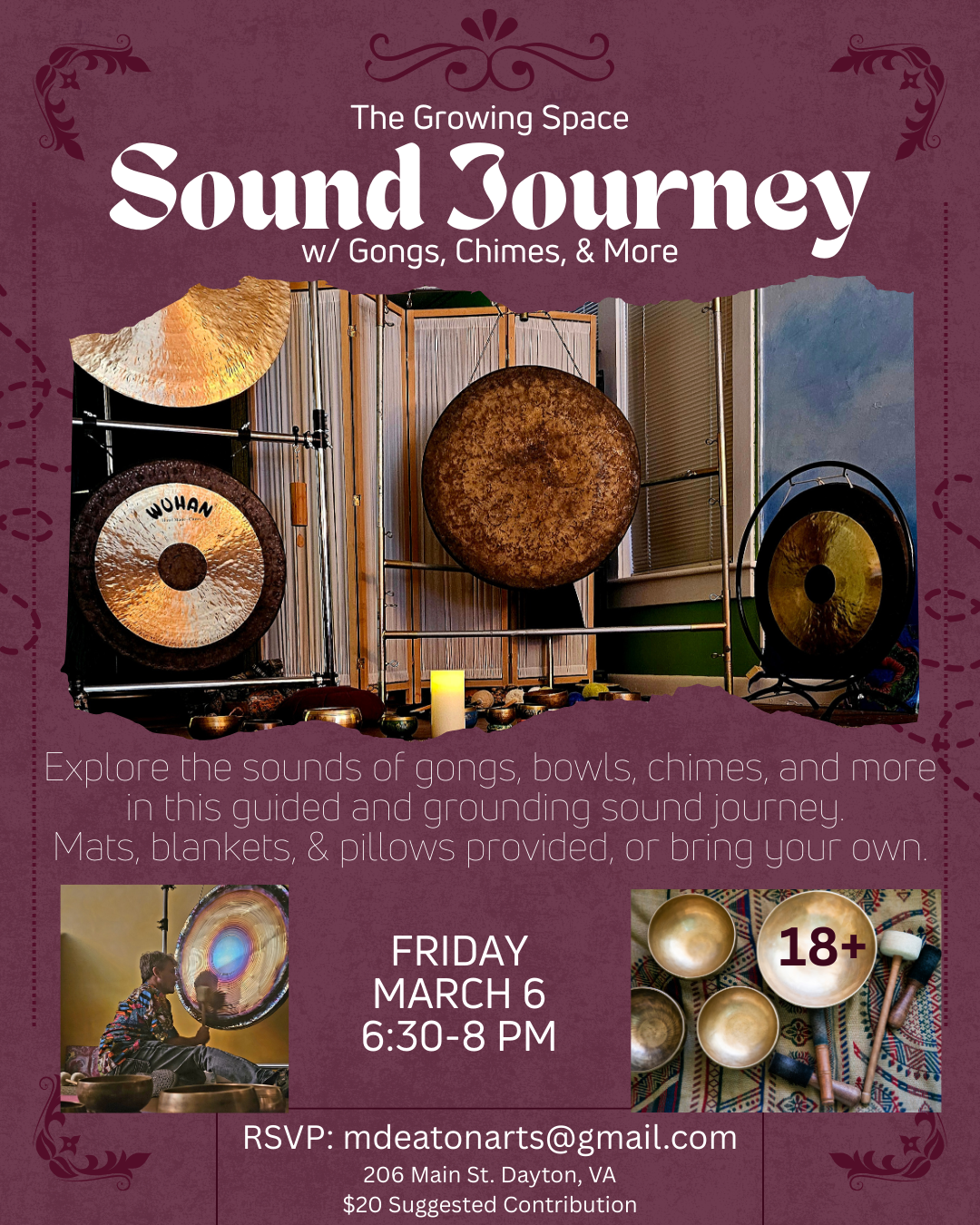 Sound Journey w/ Gongs, Chimes, &amp; More