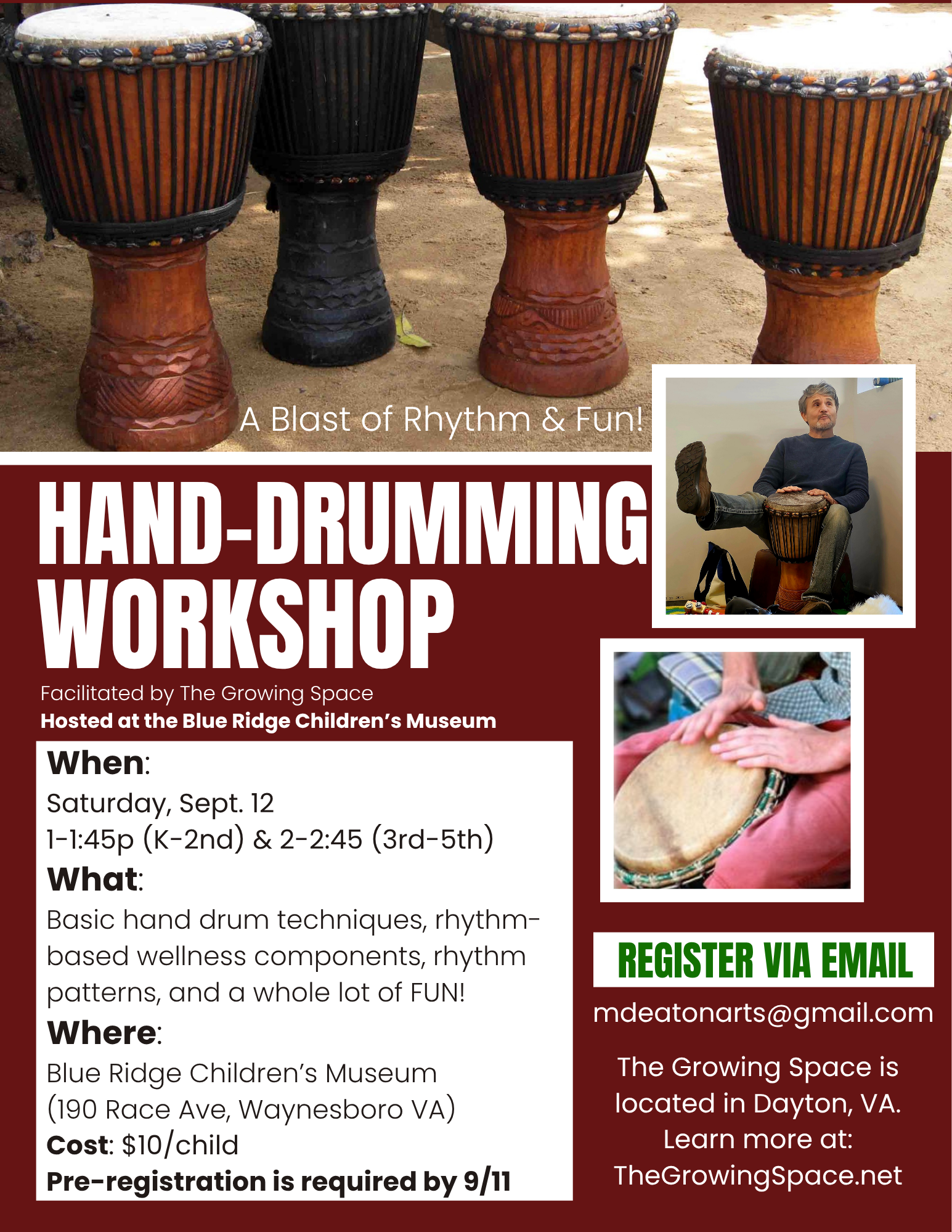 Youth Hand Drumming Workshops
