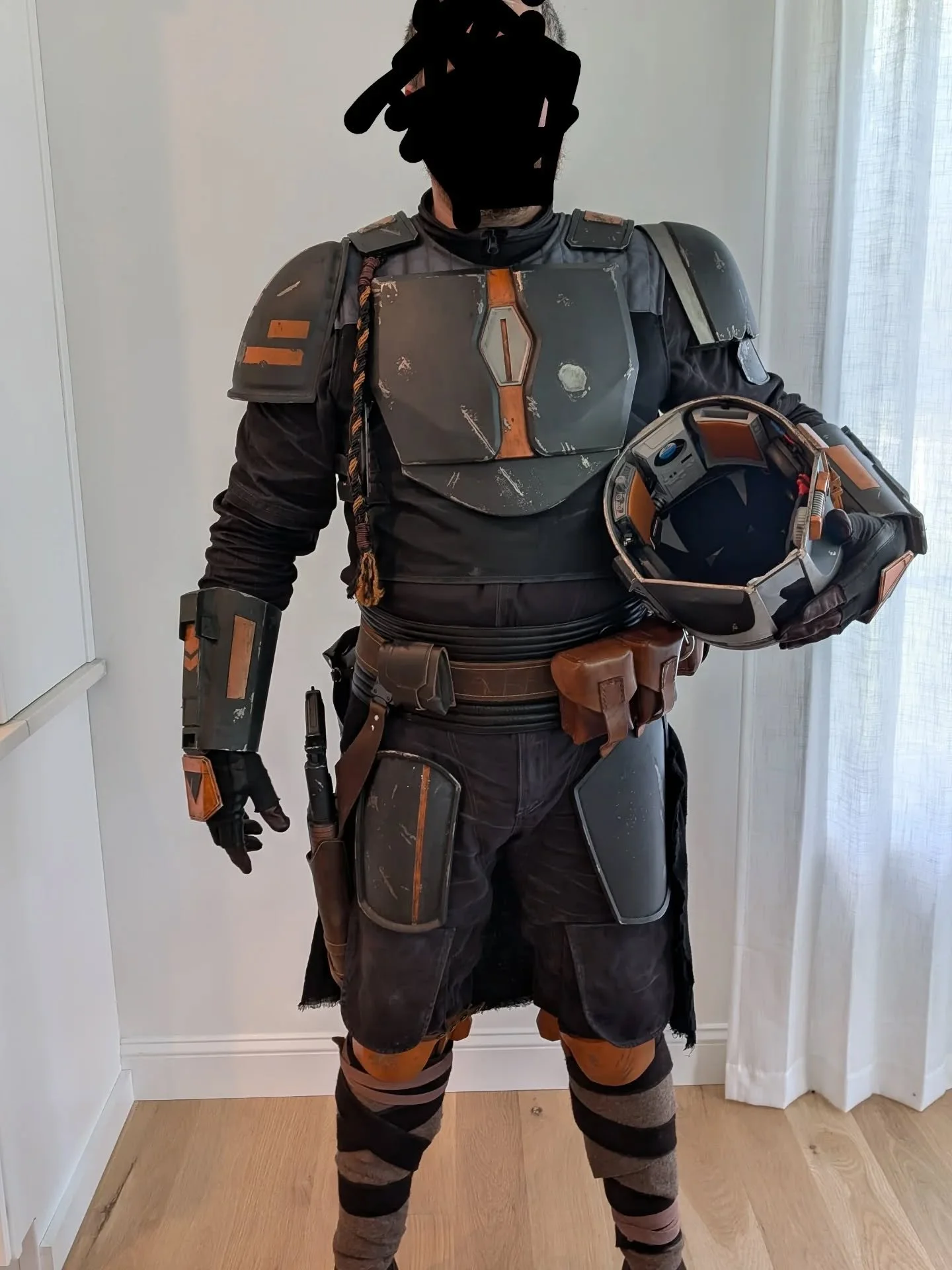 My OC #mandalorian kit is all repaired from #fanexpoboston AND the flight suit has finished weathering! Currently getting it ready for submission to @mandalorianmercs - great community with lots of helpful feedback! Looking forward to trooping with W