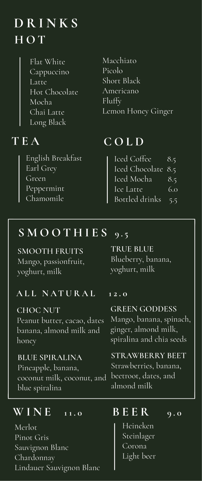 Menu Discover Our Menu Aroma Cafe