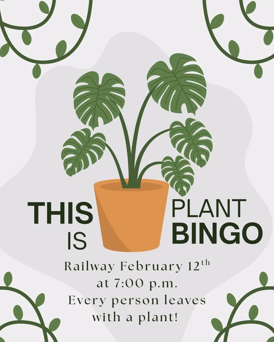 Plant Bingo at The Railway Inn