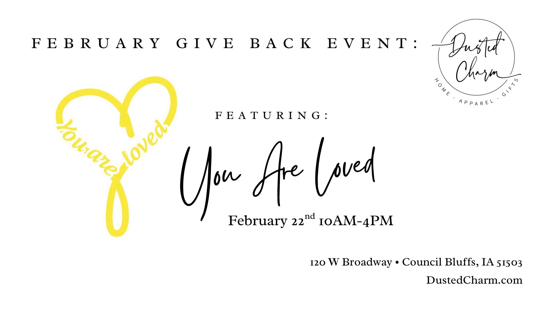 Give Back Event-Dusted Charm