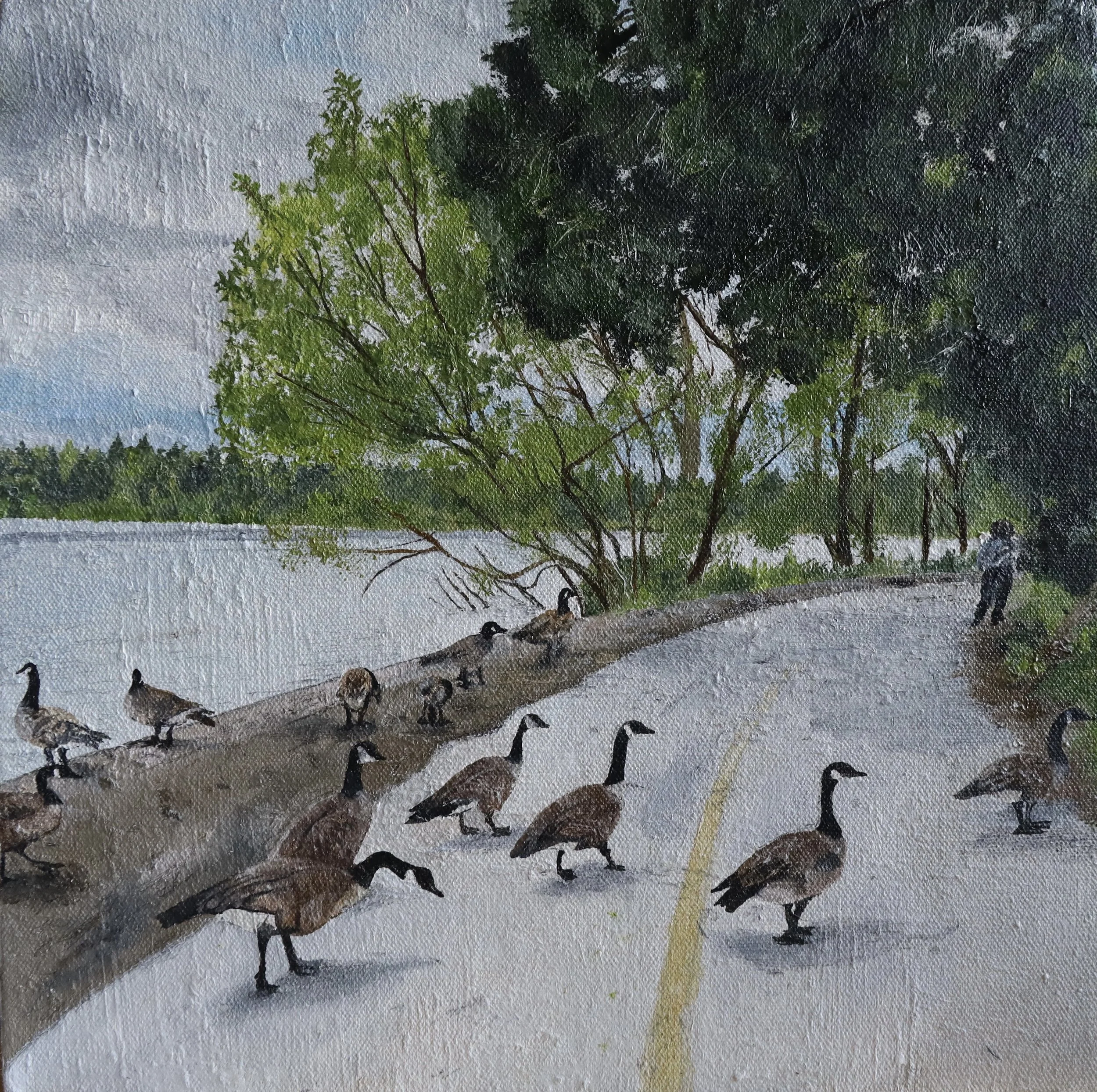 Shared Path I.
15*15"
Oil on canvas