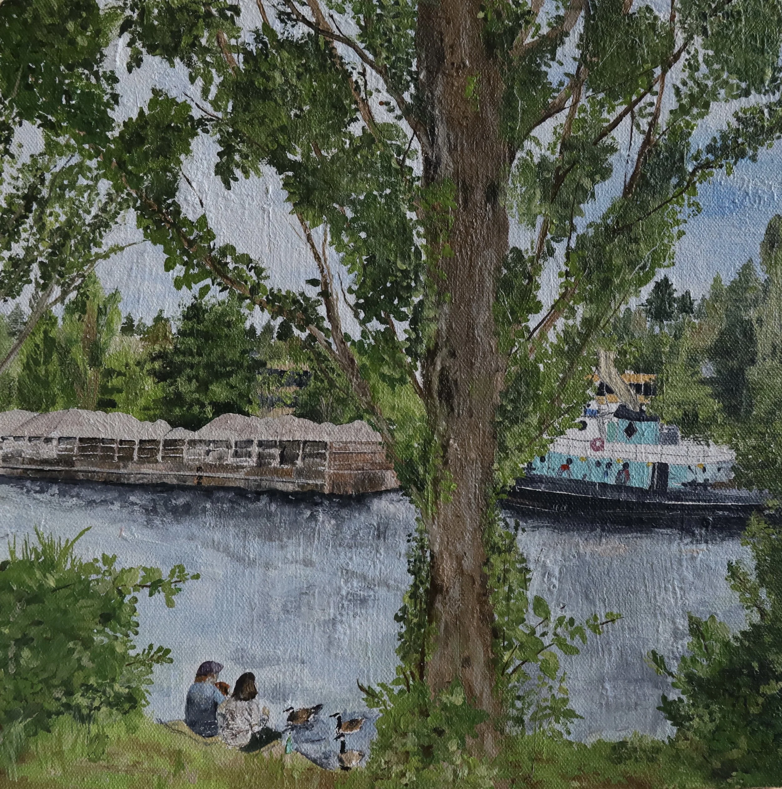 Shared Path II.
15*15"
Oil on canvas