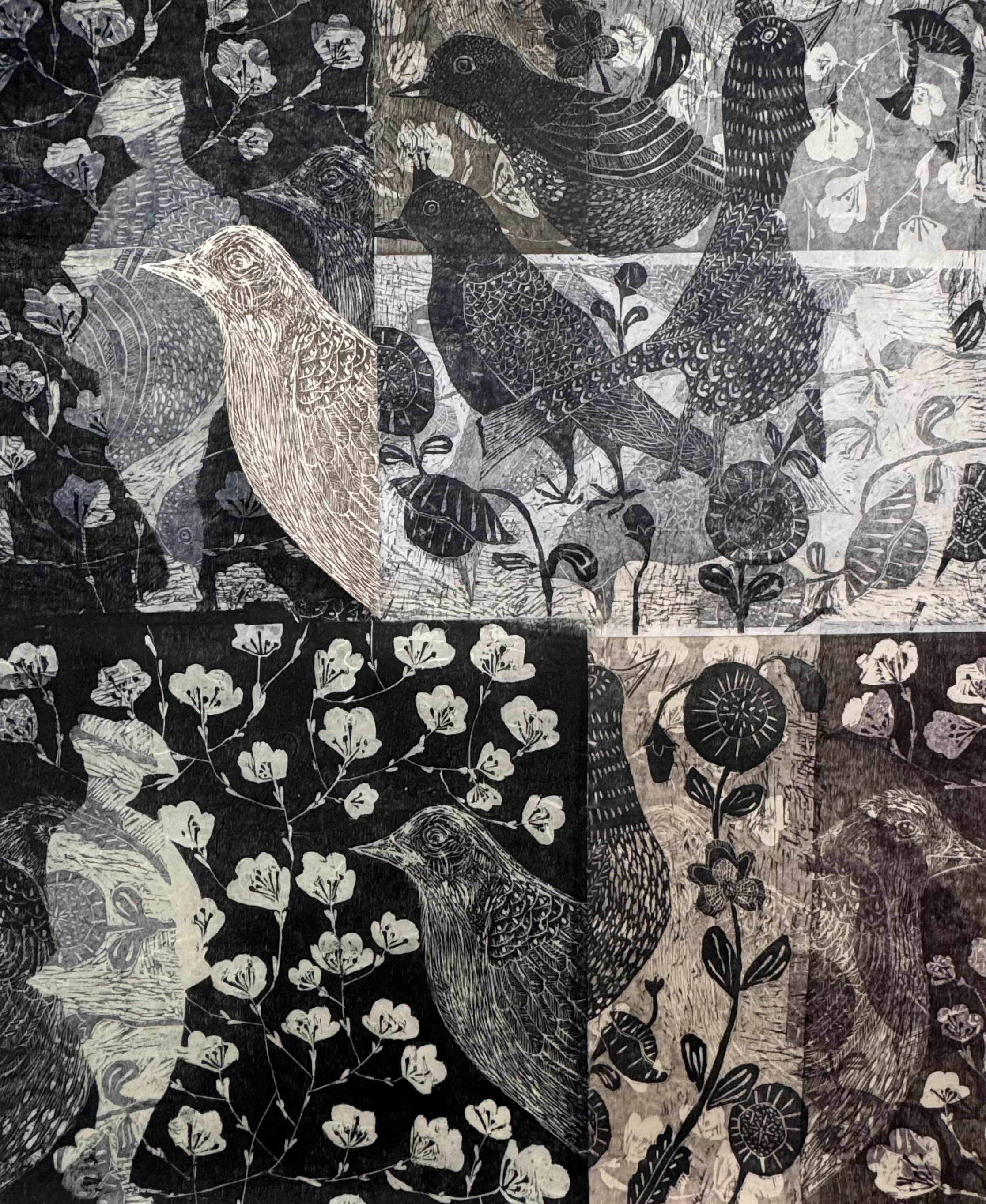 Emancipation Wings Series,
Woodcut printmaking on Eastern paper
, 23 × 28 in