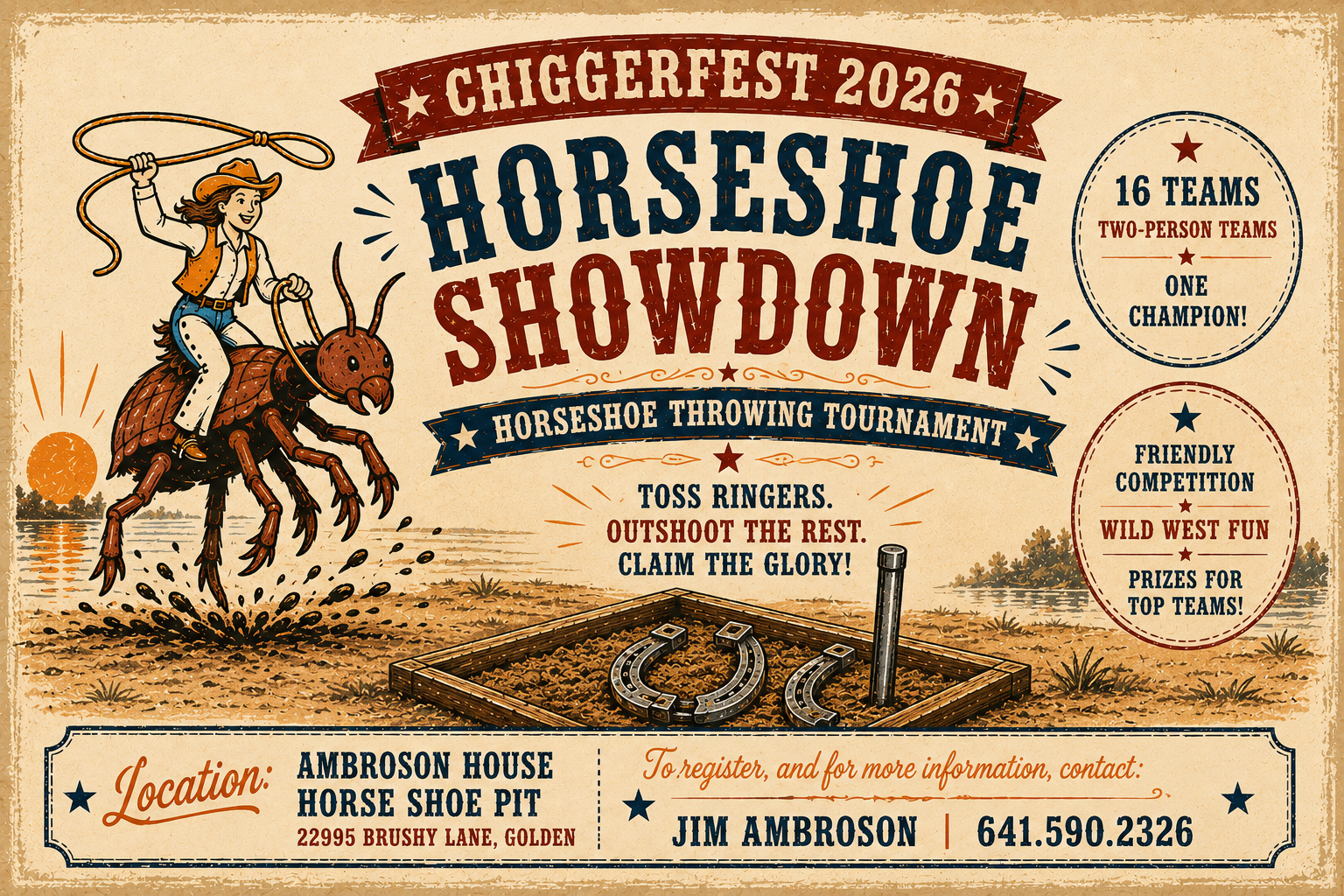 Chiggerfest Horseshoe Throwing Tournament - 1st round
