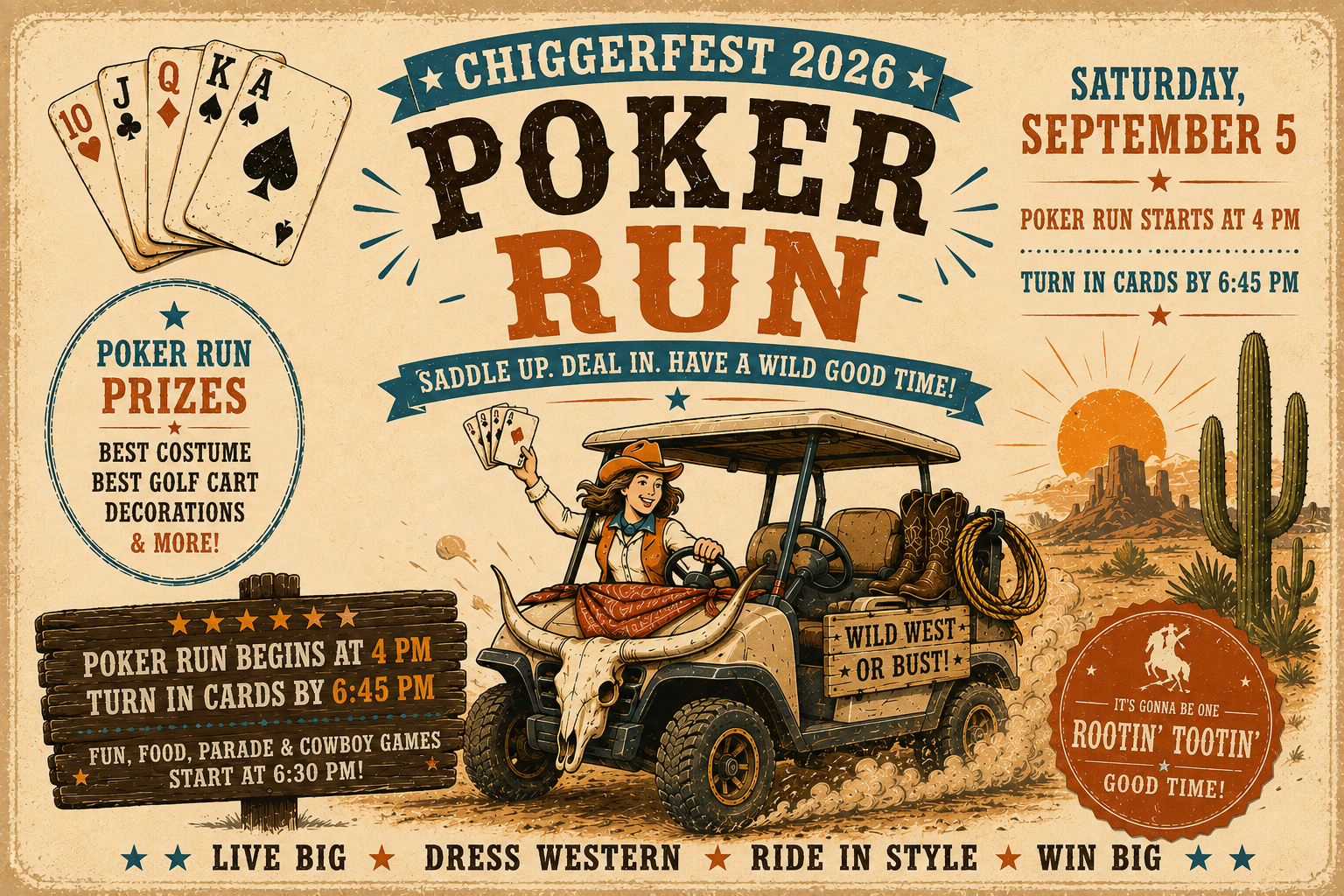 Saddle Up for the Chiggerfest 2026 Wild West Poker Run!