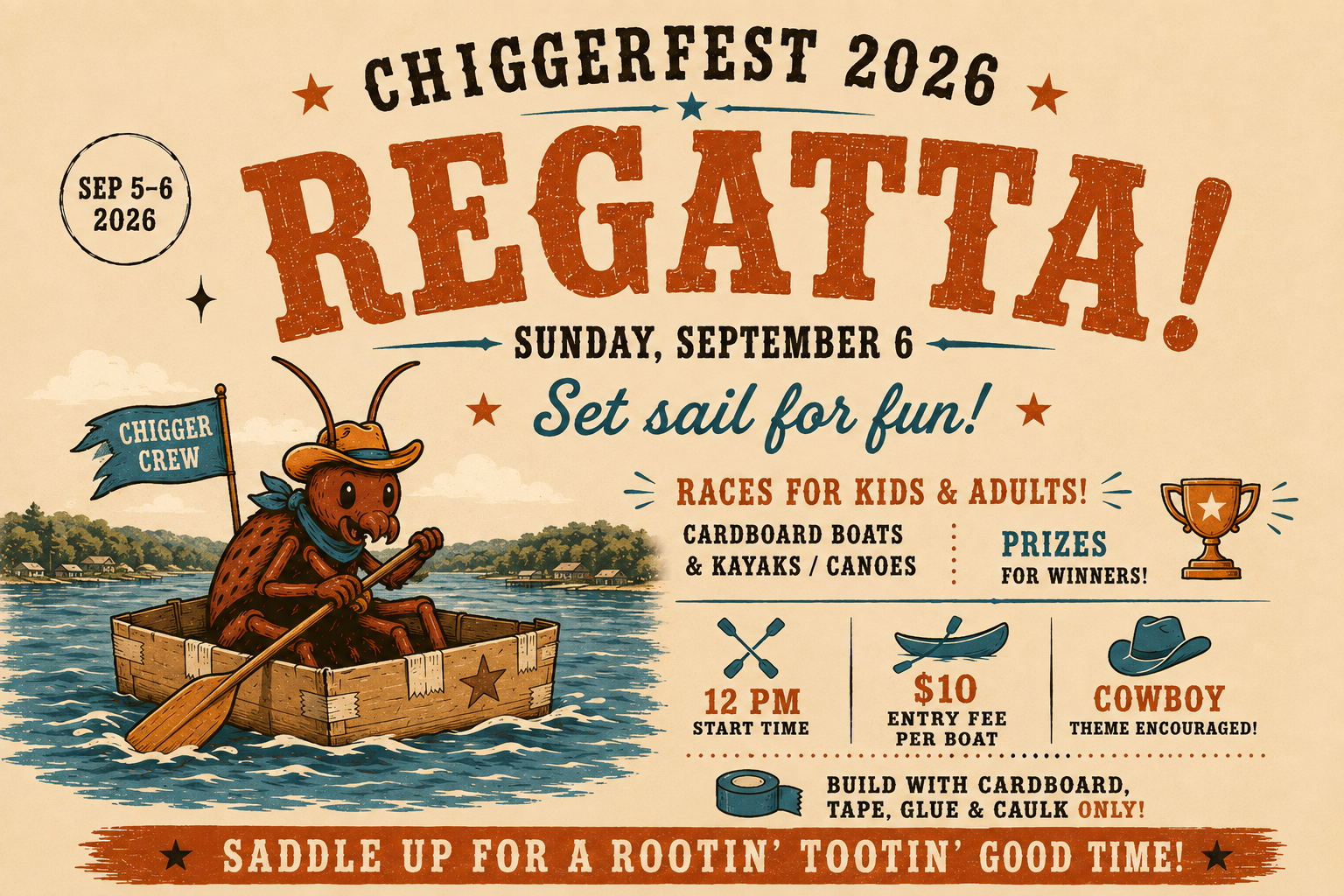 Chiggerfest Wild west Boat Regatta