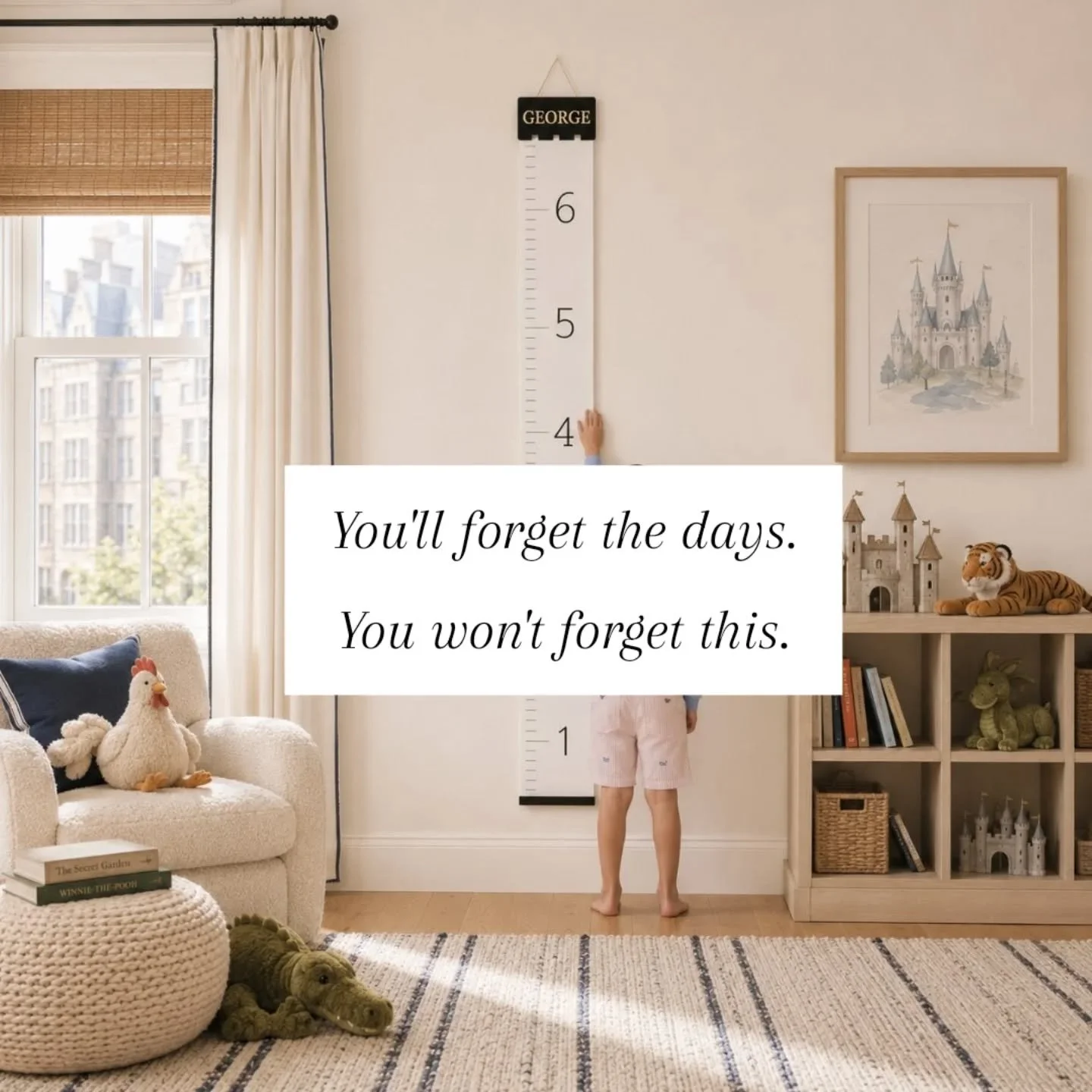 You'll forget the days.
You won't forget this.

A quiet place to mark the inches -
crafted to live in your home now, and be kept long after.

The Moat &amp; Milestone Growth Chart

Personalized. Made to order.
Link in bio. 🌱