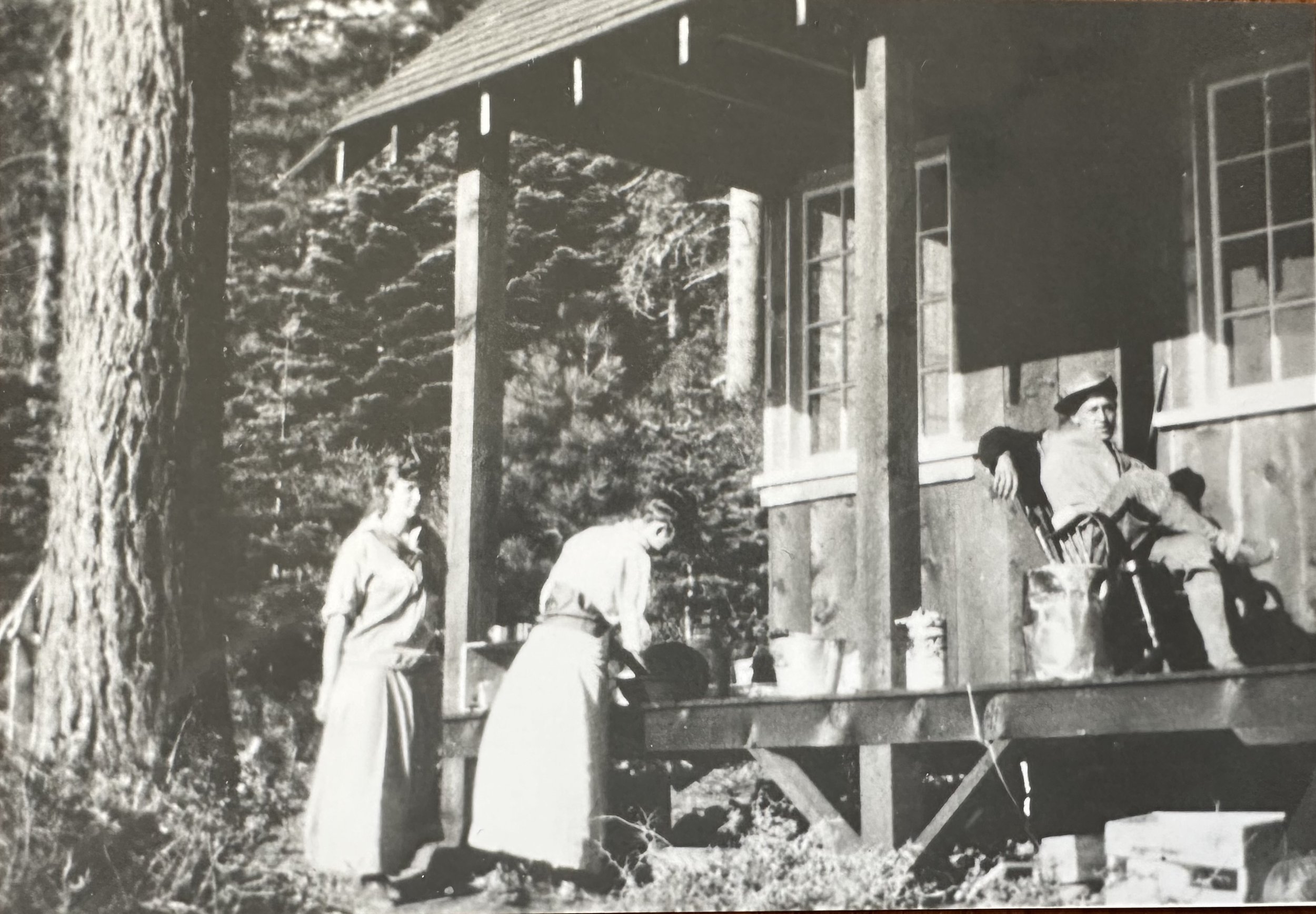 Lot 54, Elbert Vail on Porch, ca. 1915