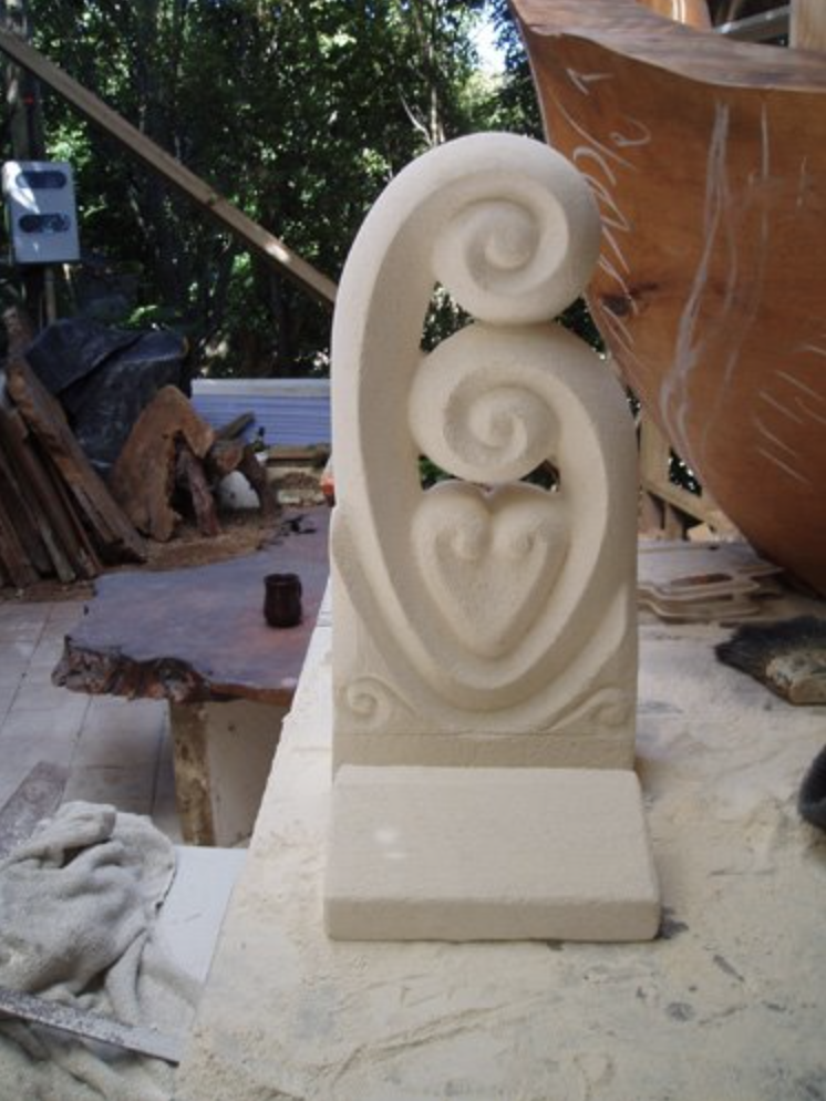Koru Stone Carved Sculpture