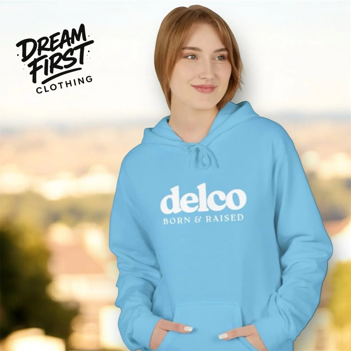 Rep your roots with our "Delco" Born &amp; Raised Unisex Hoodies! Available in multiple sizes &amp; colors, link in bio! #dreamfirstclothingllc #delco #delawarecounty