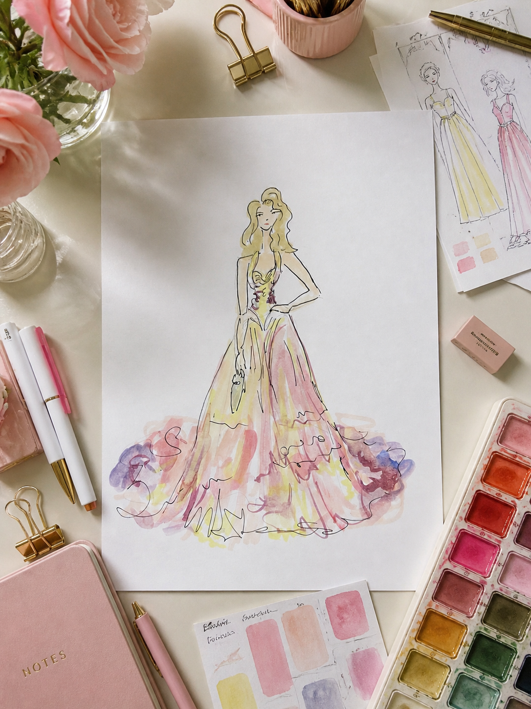 Met Gala Fashion Illustration