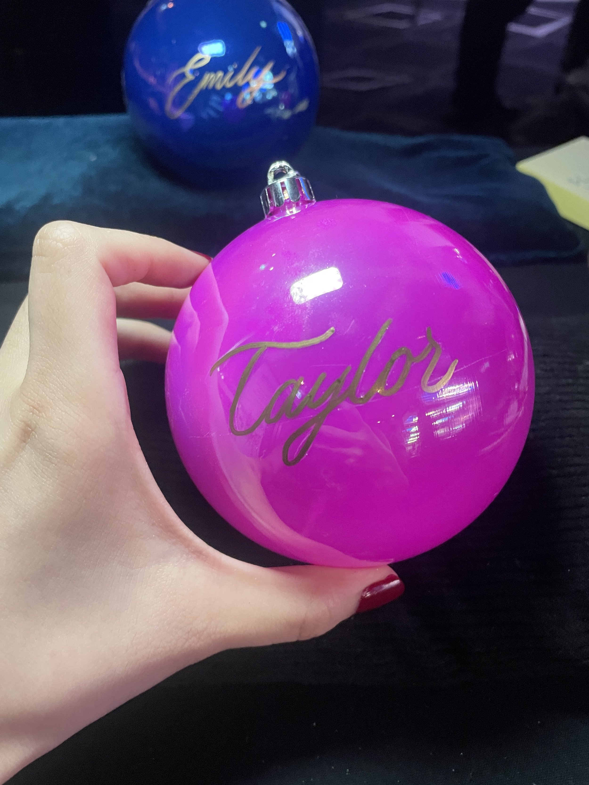 Christmas Bauble Calligraphy Markers Festive Season Personalised Happy Holidays