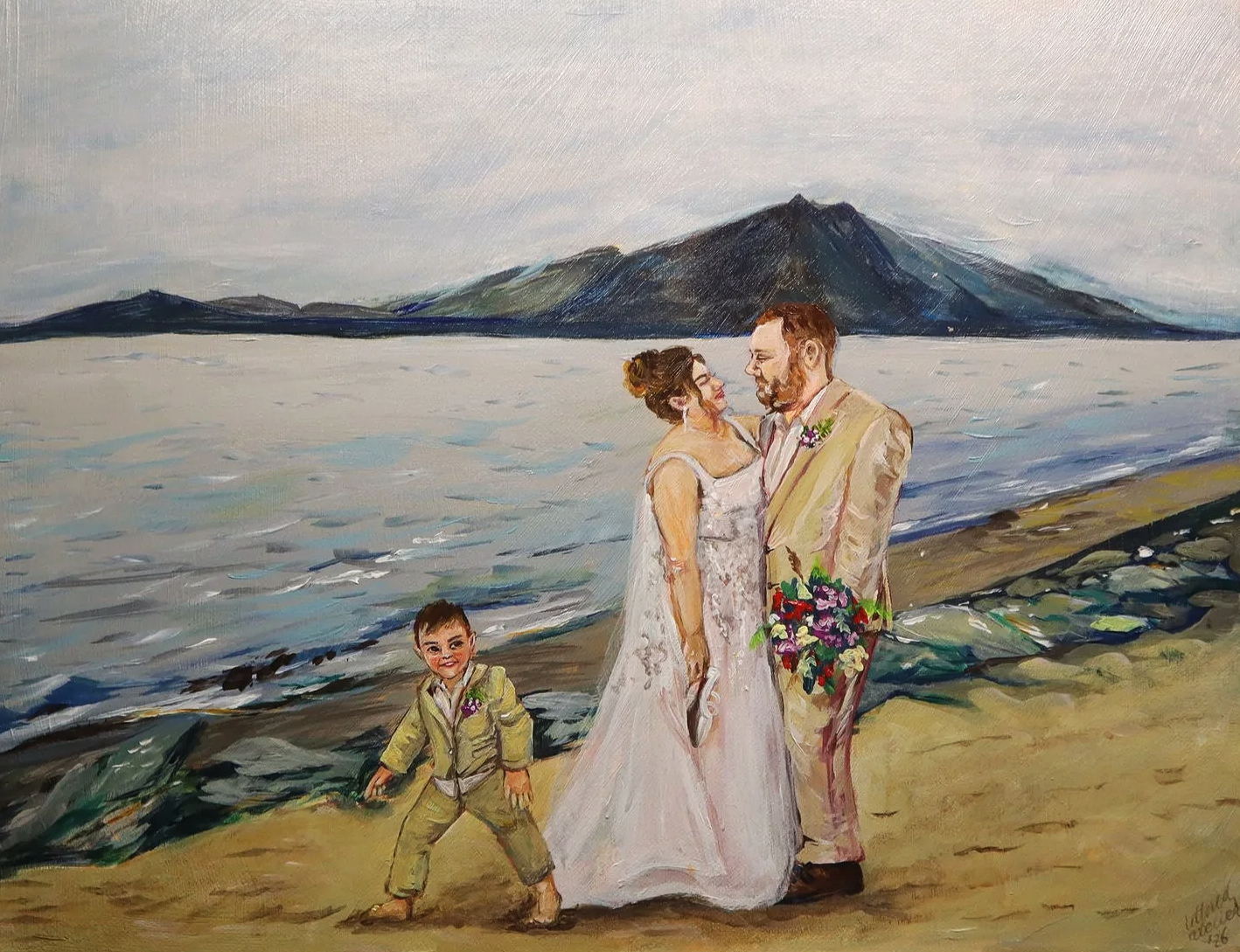 Live illustration wedding panting painters sydney