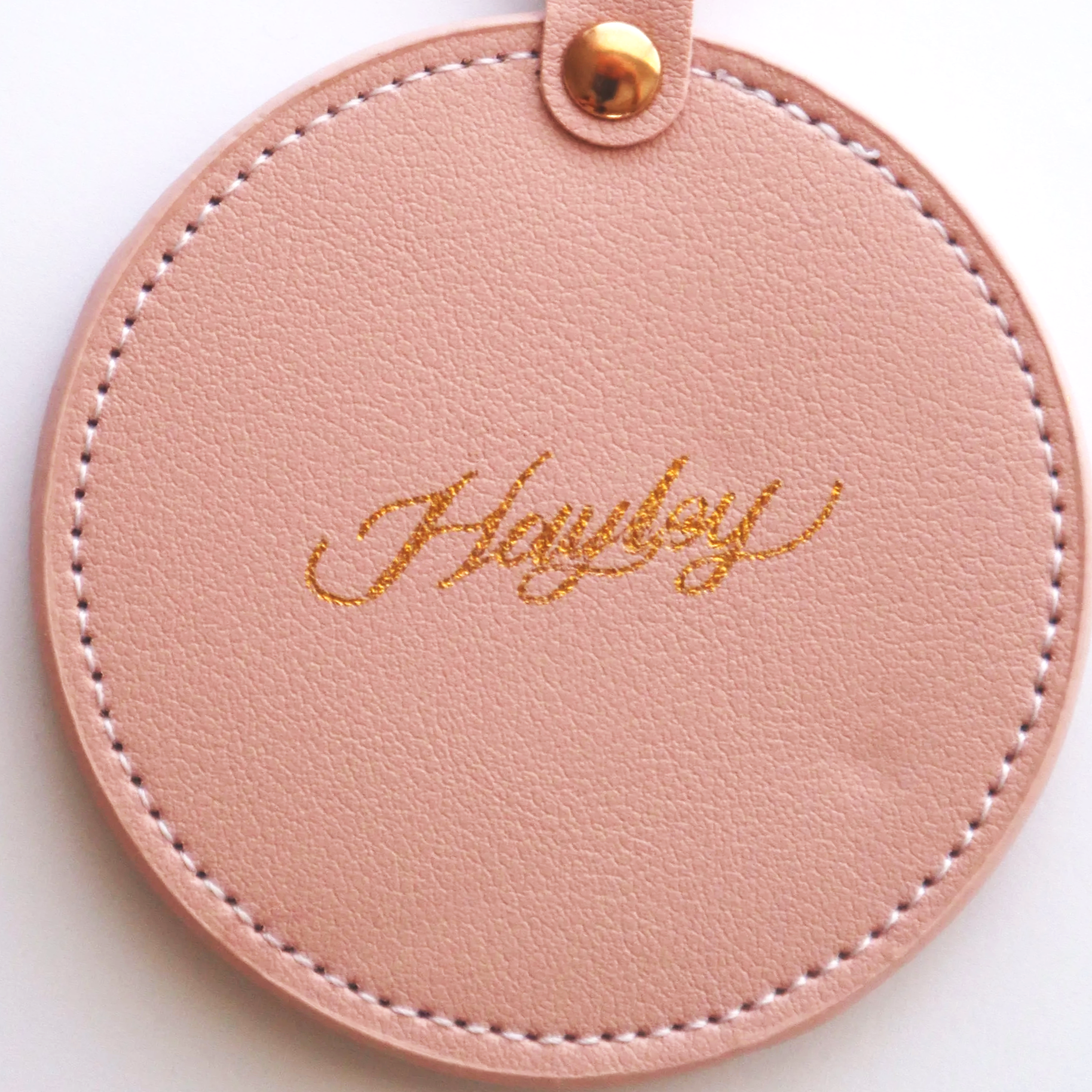 Gold Hot Foiling on Luggage Tag