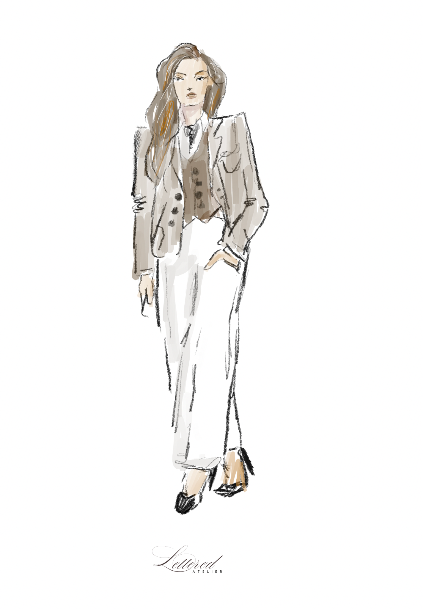 Fashion Illustration Model Pose outfit