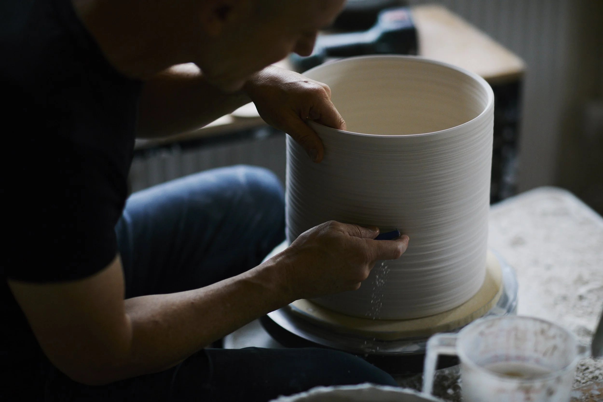 Potter at pottery Wheel