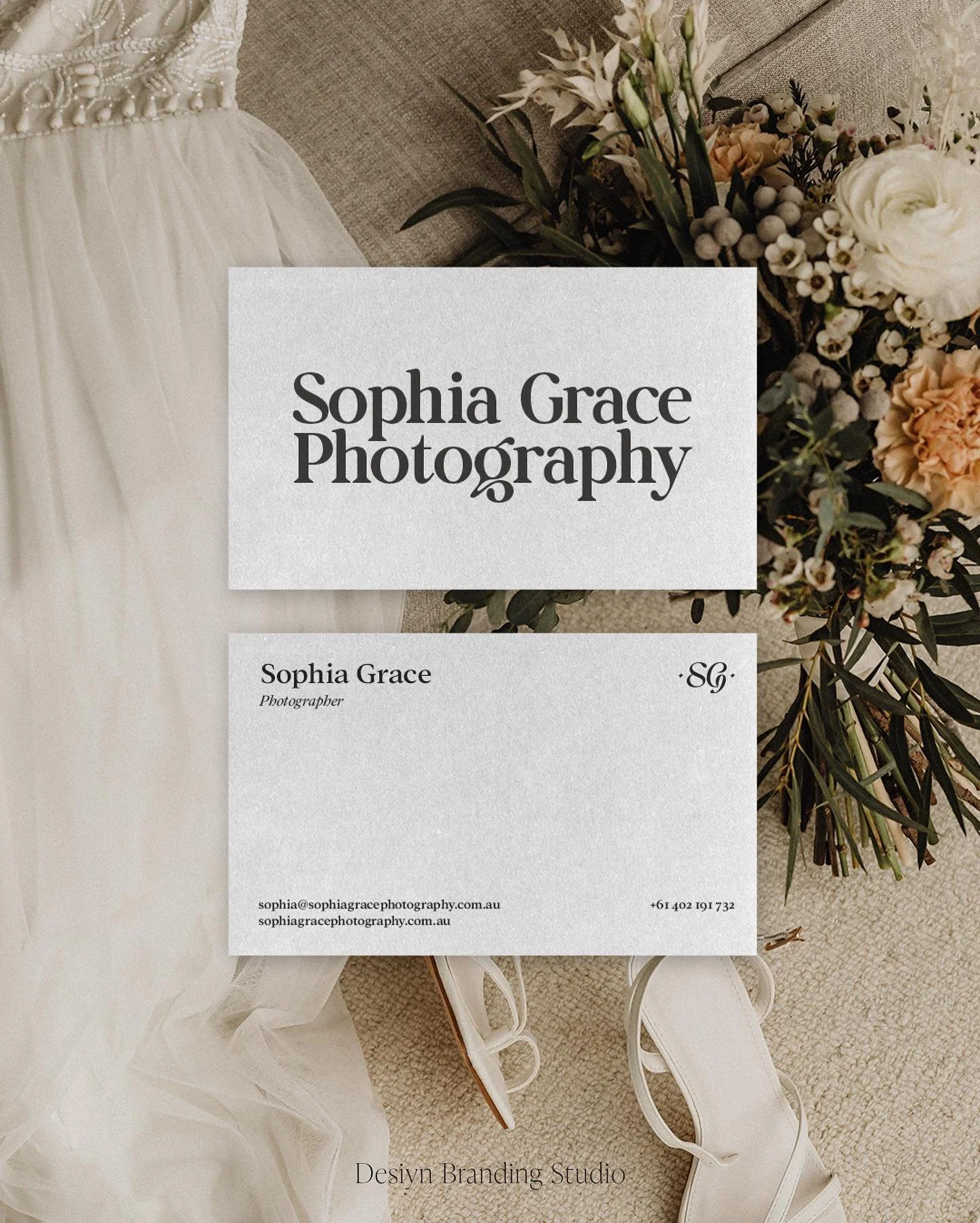 Soft, elegant, and timeless business card design for Sophia Grace Wedding Photographer 🦢

&mdash;
 
#brandstudio #photographylogo #branddesigner #branddesign #branding #brandingdesign #brandinginspiration #brandingagency #logodesigner #logodesigns #