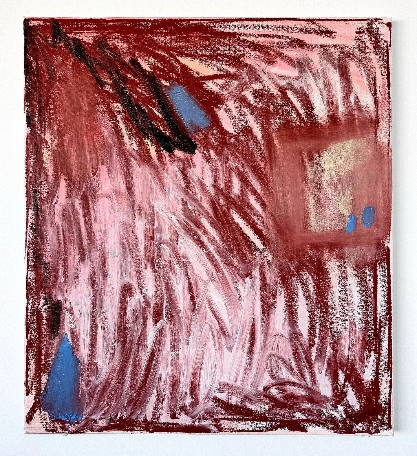 Becoming Light, acrylic ink, acrylic, oil pastel and oil stick on canvas, 58.4 × 48.3 cm, 2025
